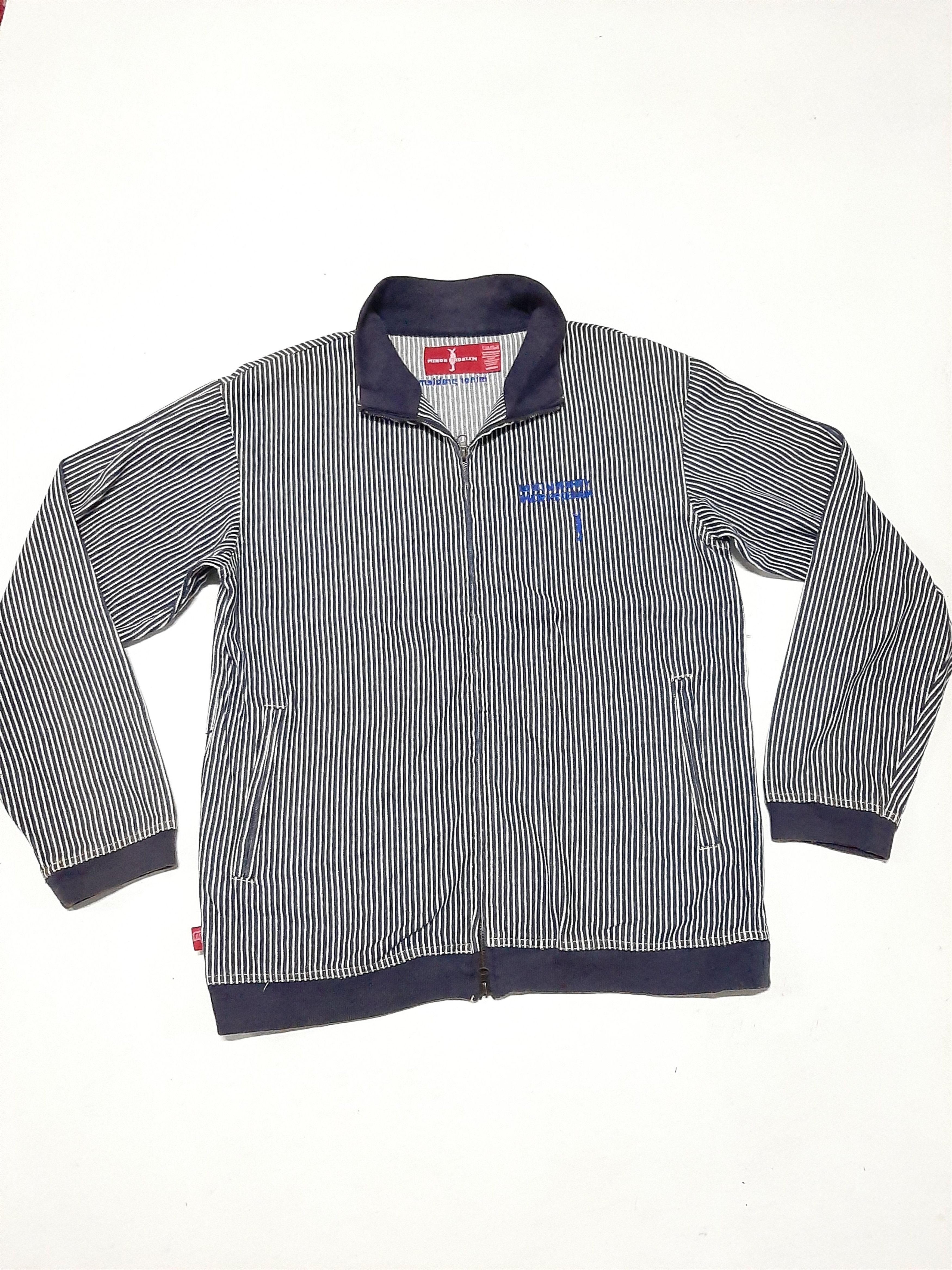 Japanese Brand × Vintage VINTAGE MINOR PROBLEMS HICKORY STRIPE ZIPPER JACKET.. Size US M / EU 48-50 / 2 - 1 Thumbnail