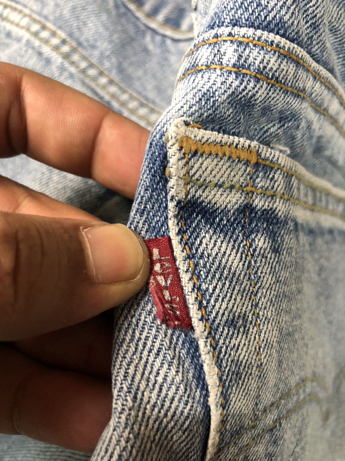 Levi's × Vintage VINTAGE 90s LEVIS 505 REGULAR FIT STRAIGHT LEG BLUE WASH Size US 36 / EU 52 - 4 Thumbnail