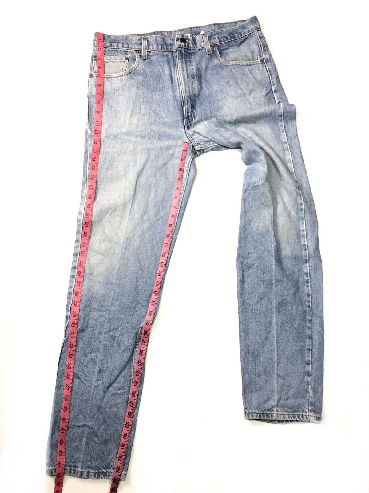 Levi's × Vintage VINTAGE 90s LEVIS 505 REGULAR FIT STRAIGHT LEG BLUE WASH Size US 36 / EU 52 - 16 Thumbnail