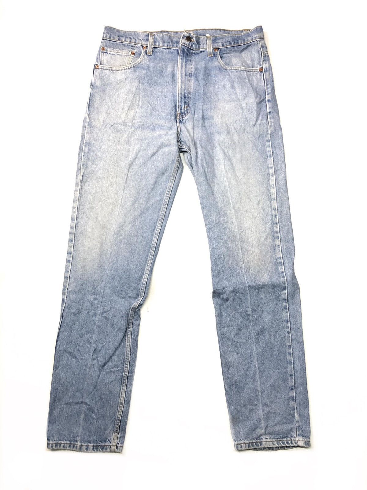 Levi's × Vintage VINTAGE 90s LEVIS 505 REGULAR FIT STRAIGHT LEG BLUE WASH Size US 36 / EU 52 - 5 Thumbnail