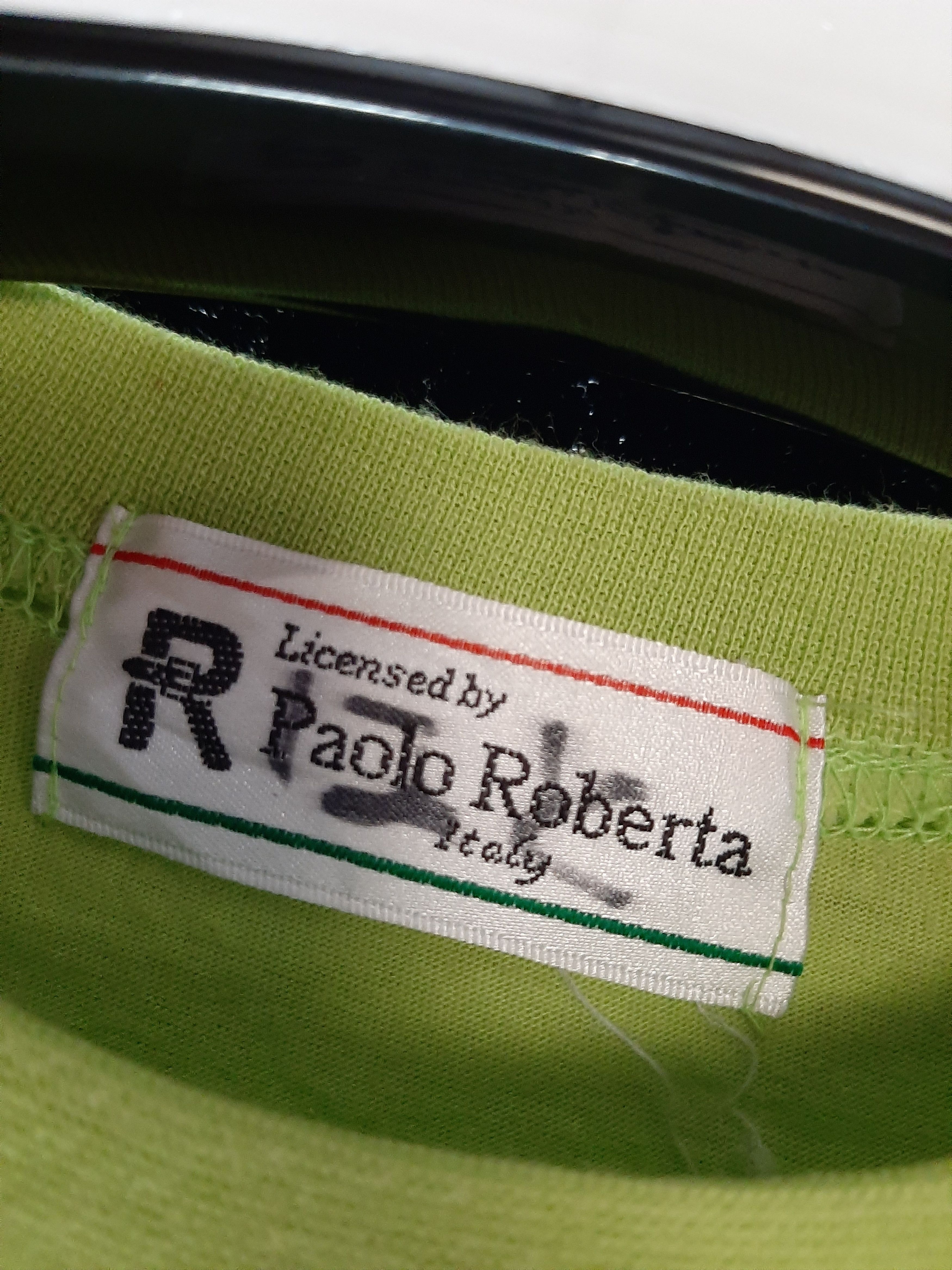 Designer × Vintage VINTAGE PAOLO ROBERTA ITALY 🇮🇹 EMBROIDERY SPELL OUT TEE.. Size US L / EU 52-54 / 3 - 5 Thumbnail