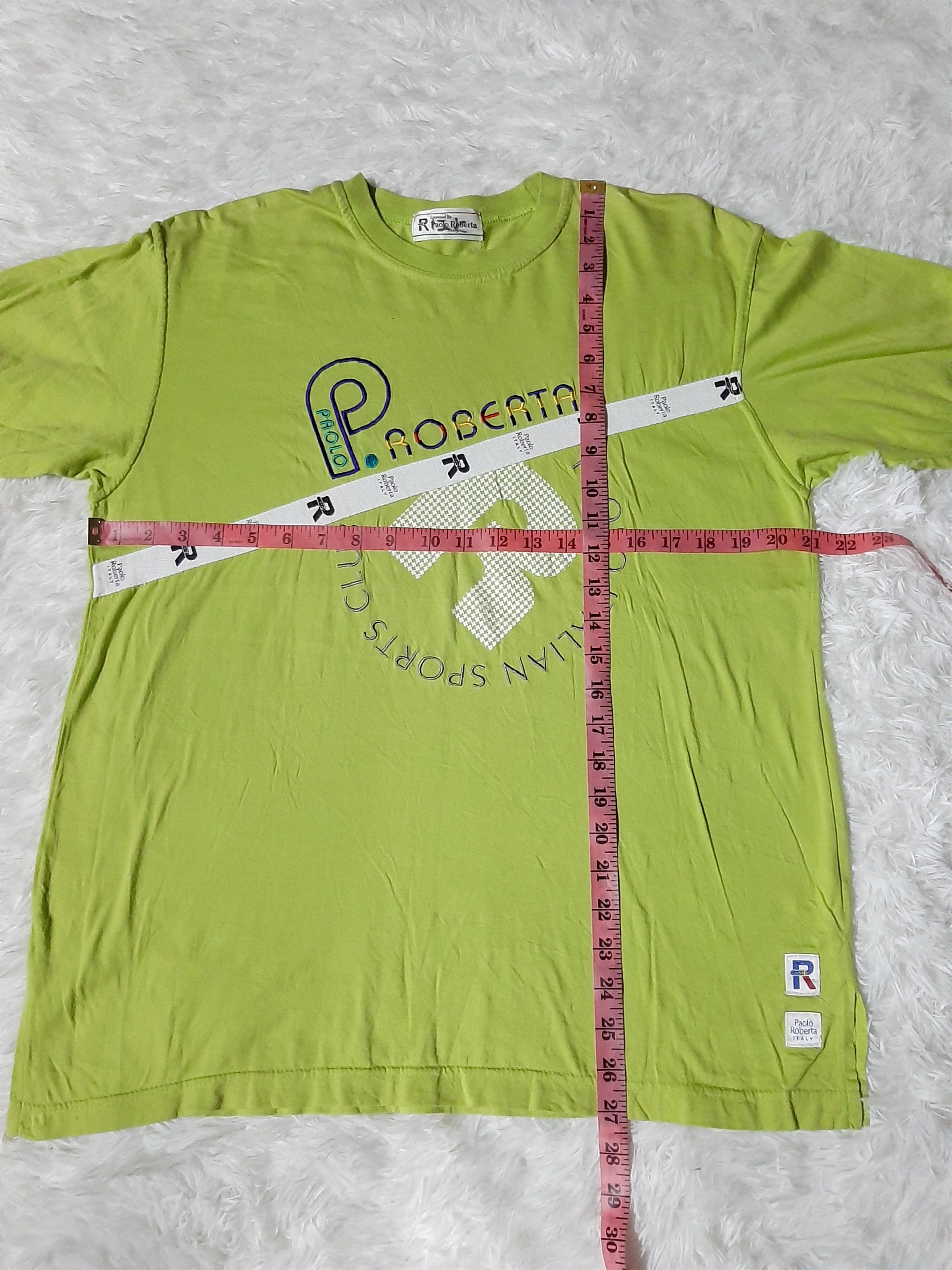 Designer × Vintage VINTAGE PAOLO ROBERTA ITALY 🇮🇹 EMBROIDERY SPELL OUT TEE.. Size US L / EU 52-54 / 3 - 8 Thumbnail