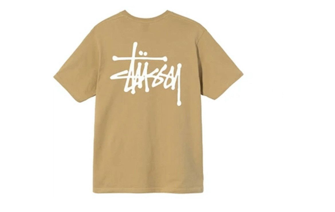 Stussy Basic Tee Shirt Khaki - Size M