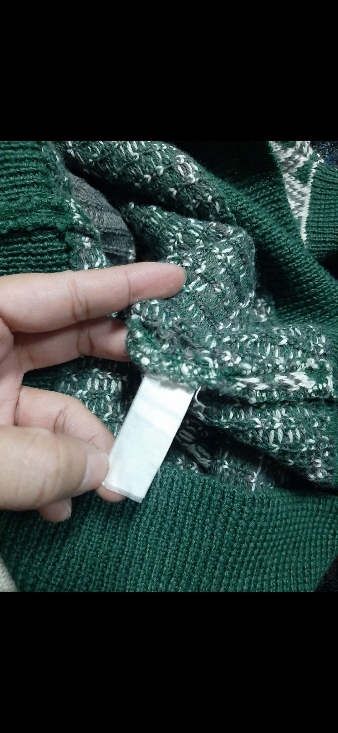 Japanese Brand × Vintage RARE VINTAGE CROCODILE HAND MADE KNITWEAR ABSTRACT TREES🌲 Size US M / EU 48-50 / 2 - 5 Thumbnail