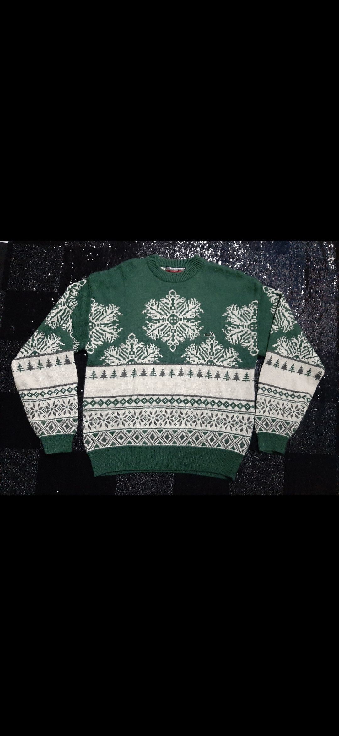 Japanese Brand × Vintage RARE VINTAGE CROCODILE HAND MADE KNITWEAR ABSTRACT TREES🌲 Size US M / EU 48-50 / 2 - 1 Thumbnail