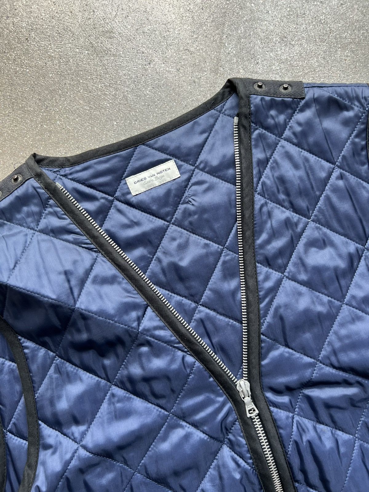 image of Dries Van Noten S/s16 Runway $1080 Military Combat Vest in Black Blue, Men's (Size XL)