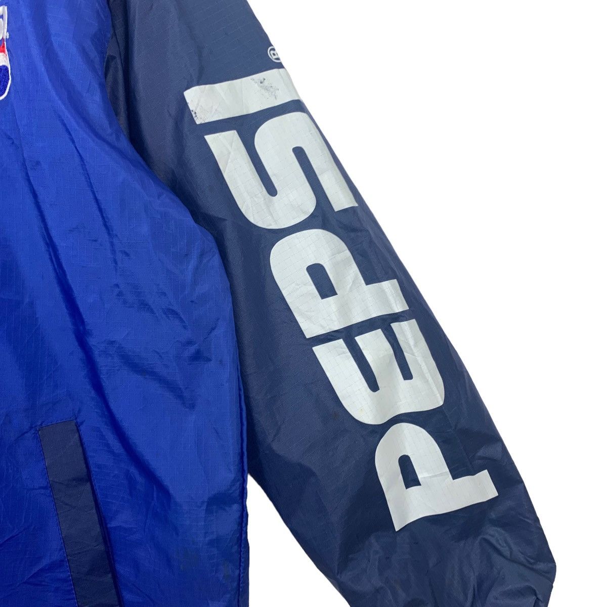 Pepsi × Vintage Vintage Pepsi Cola Blue Windbreaker Light Zipper Jacket Size US XL / EU 56 / 4 - 3 Thumbnail