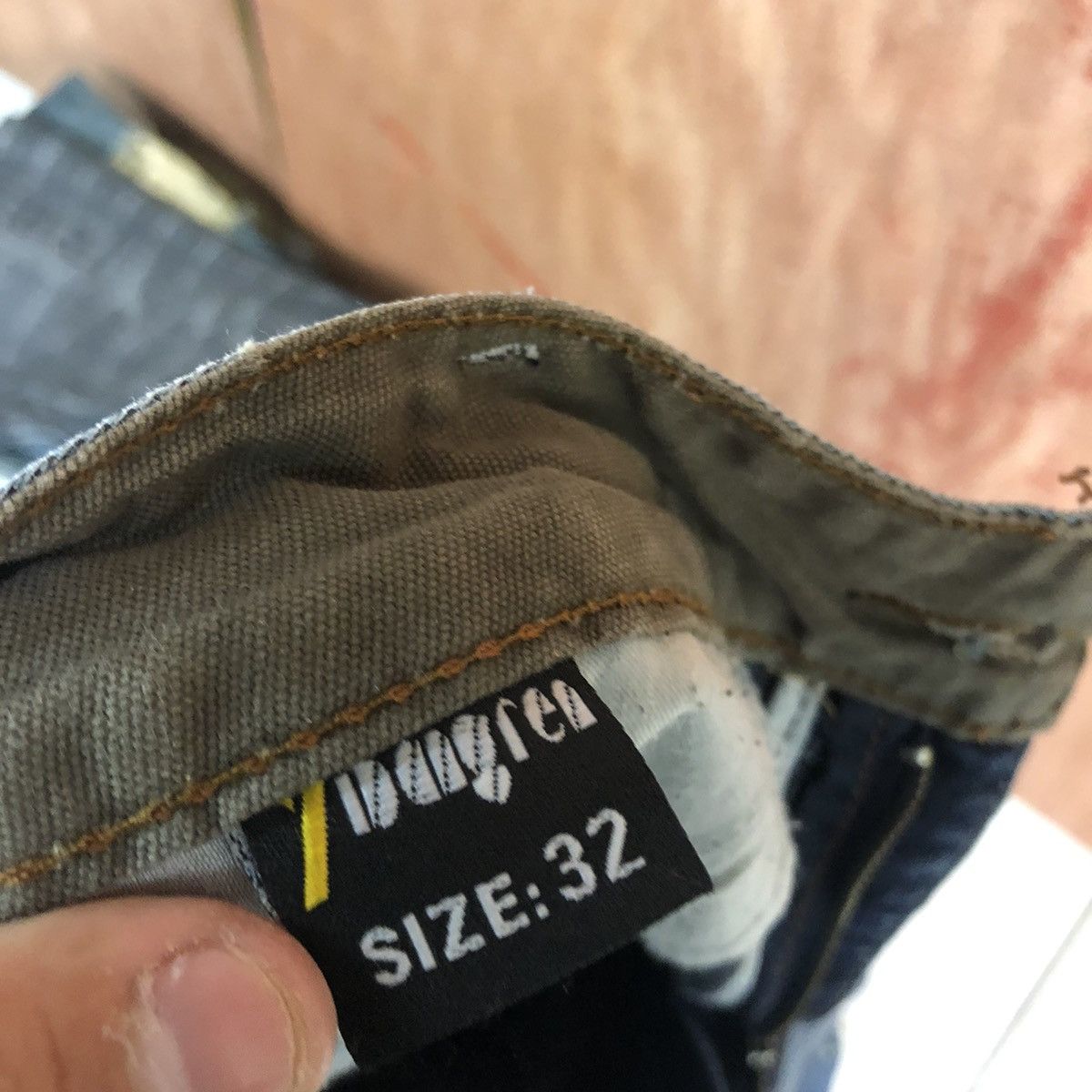 Japanese Brand Yi Bang Ren Blue faded Multipocket Cargo Denim #c737DL Size US 31 - 15 Thumbnail