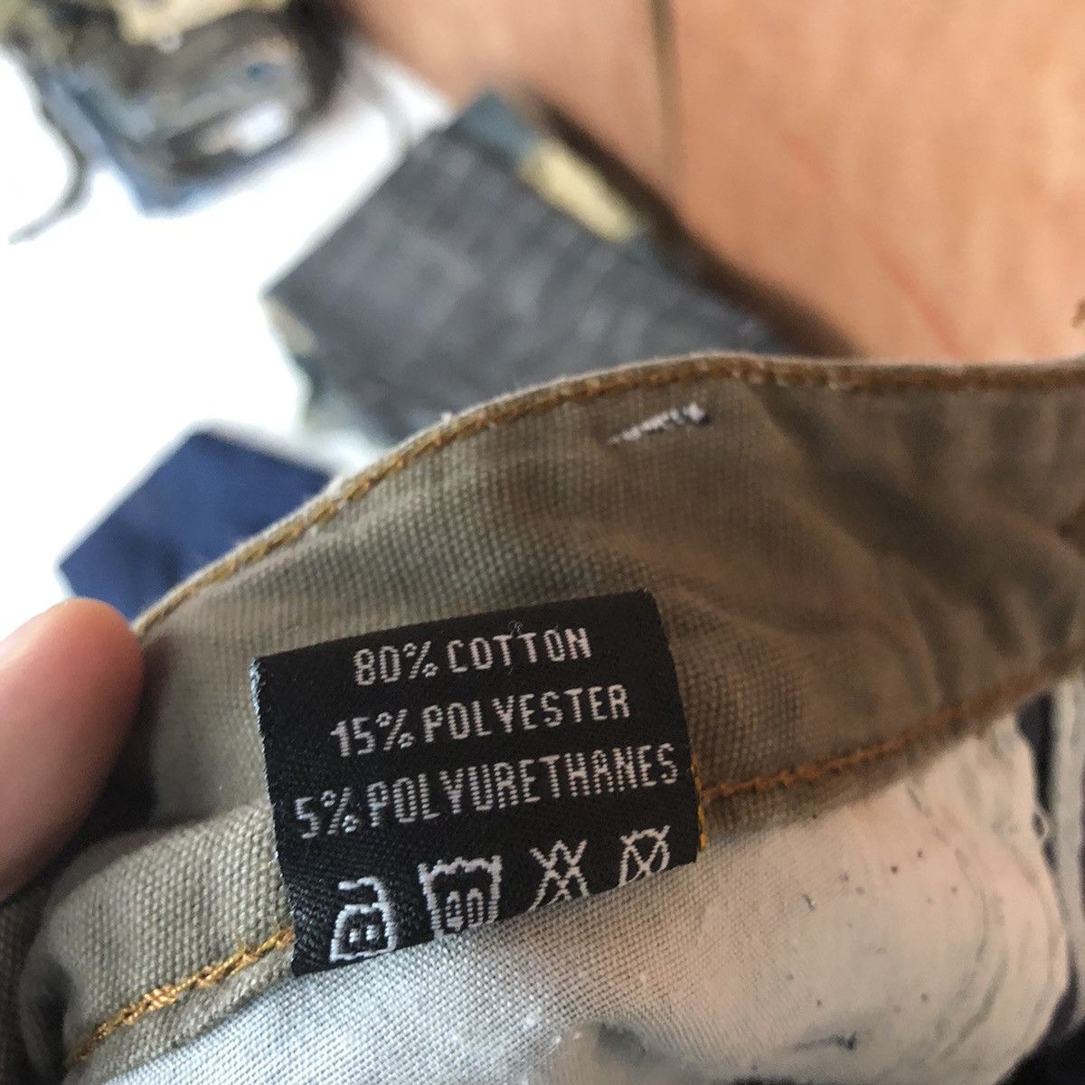 Japanese Brand Yi Bang Ren Blue faded Multipocket Cargo Denim #c737DL Size US 31 - 16 Thumbnail