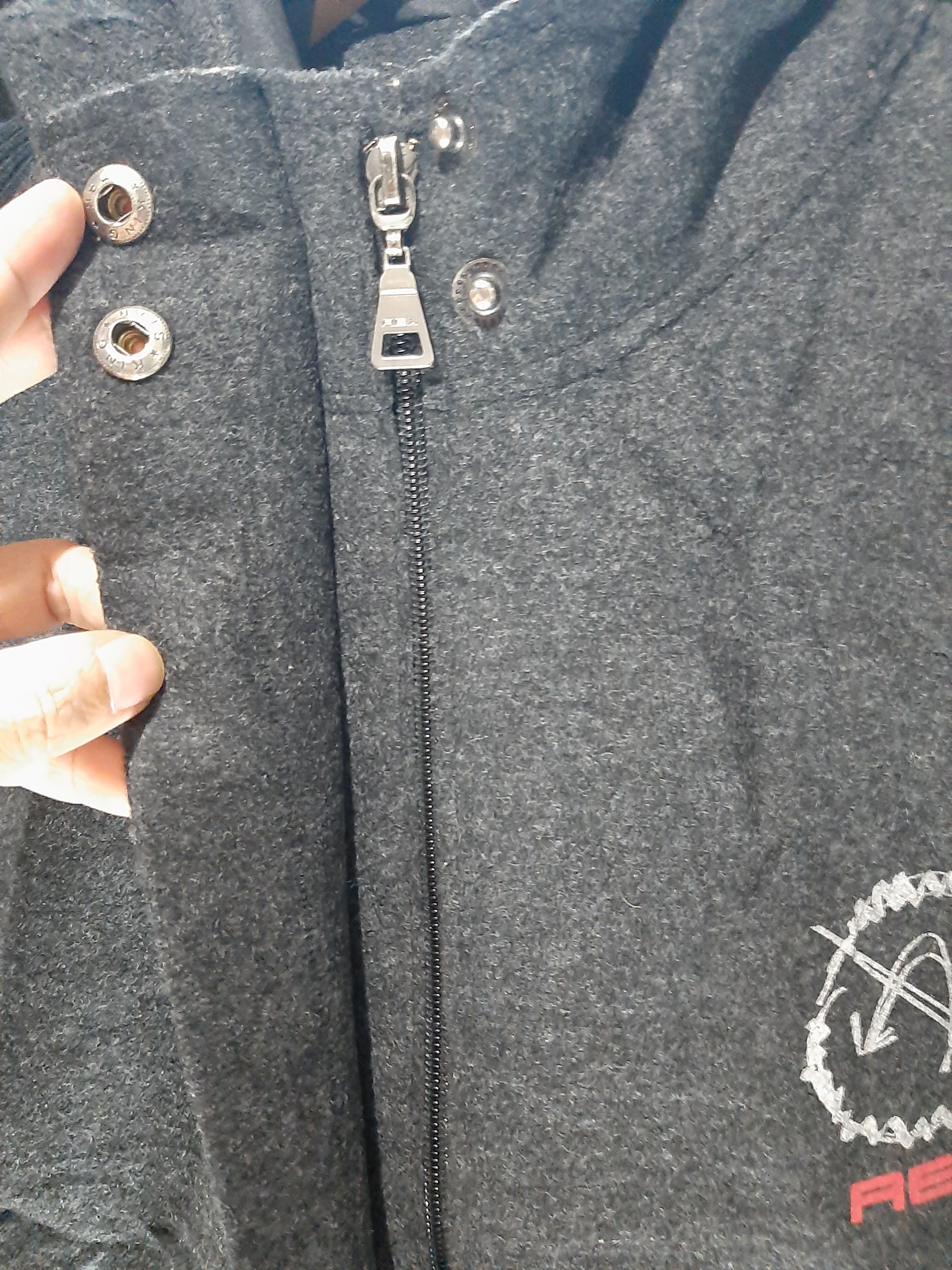 AEX JAPANESE VARSITY ZIPPER HOODIE WOOL BOMBER JACKET