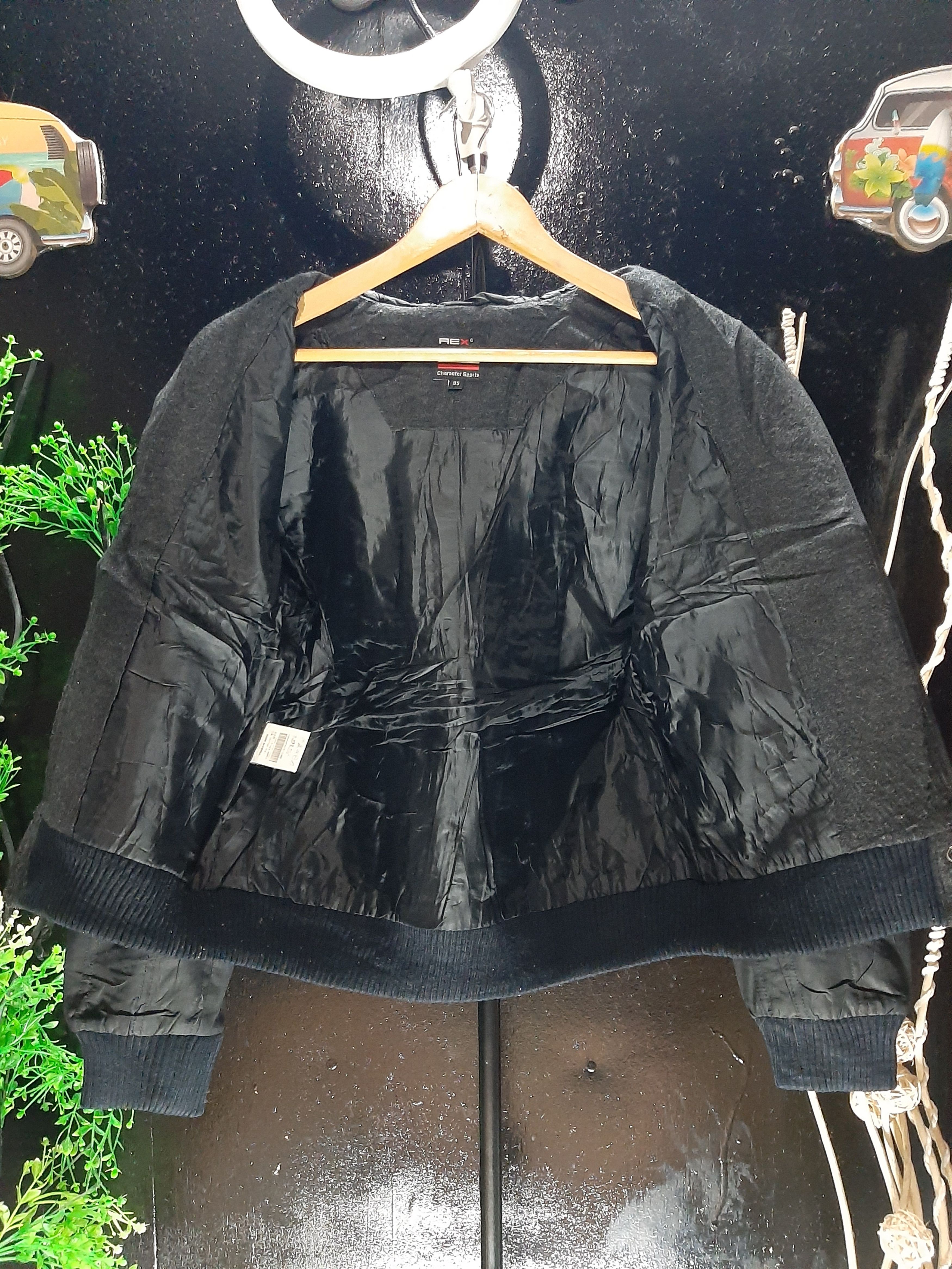 AEX JAPANESE VARSITY ZIPPER HOODIE WOOL BOMBER JACKET