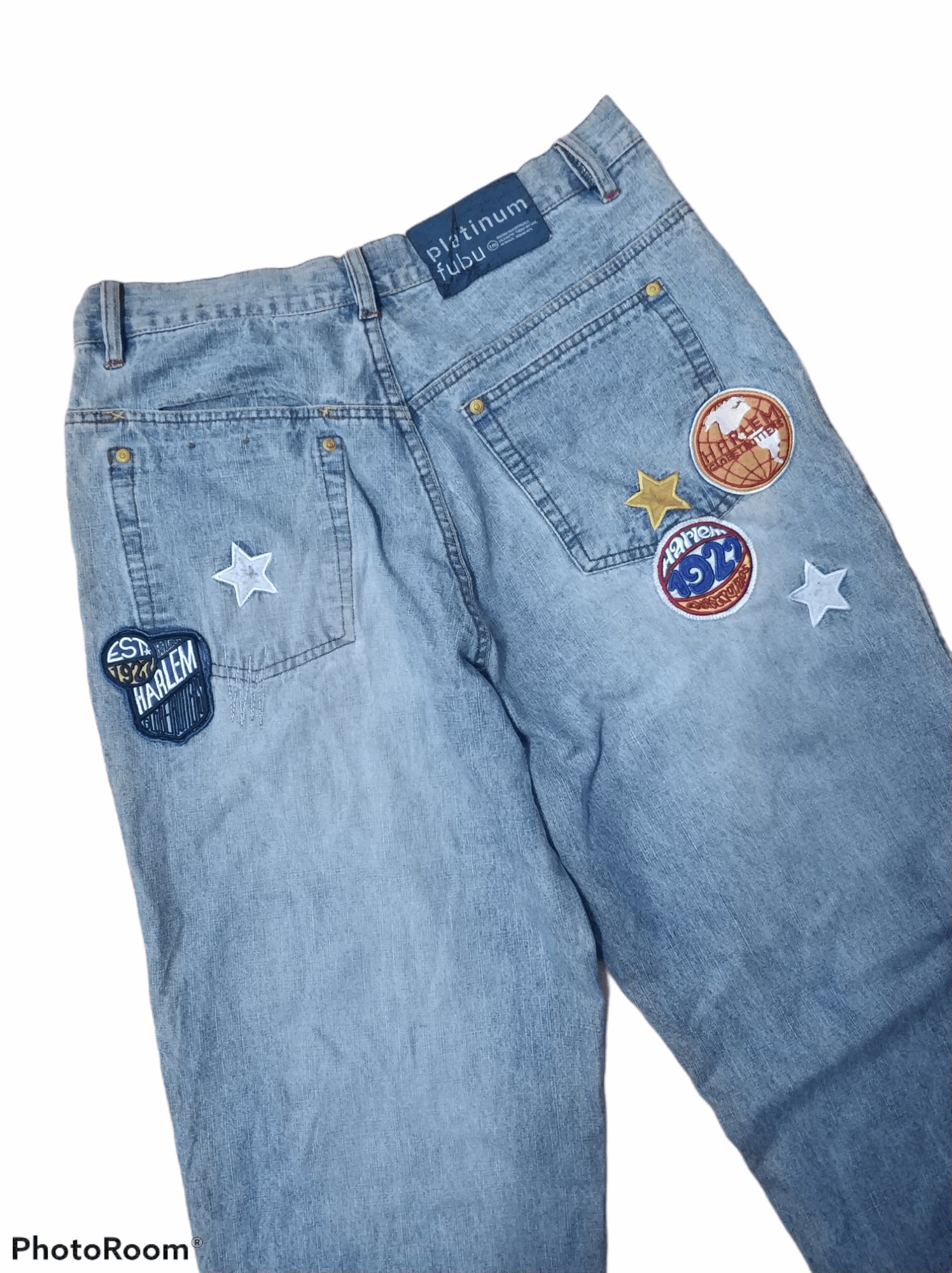 Fubu 🔥Vintage Patches Platinum Fubu Denim Pants Size US 33 - 4 Thumbnail