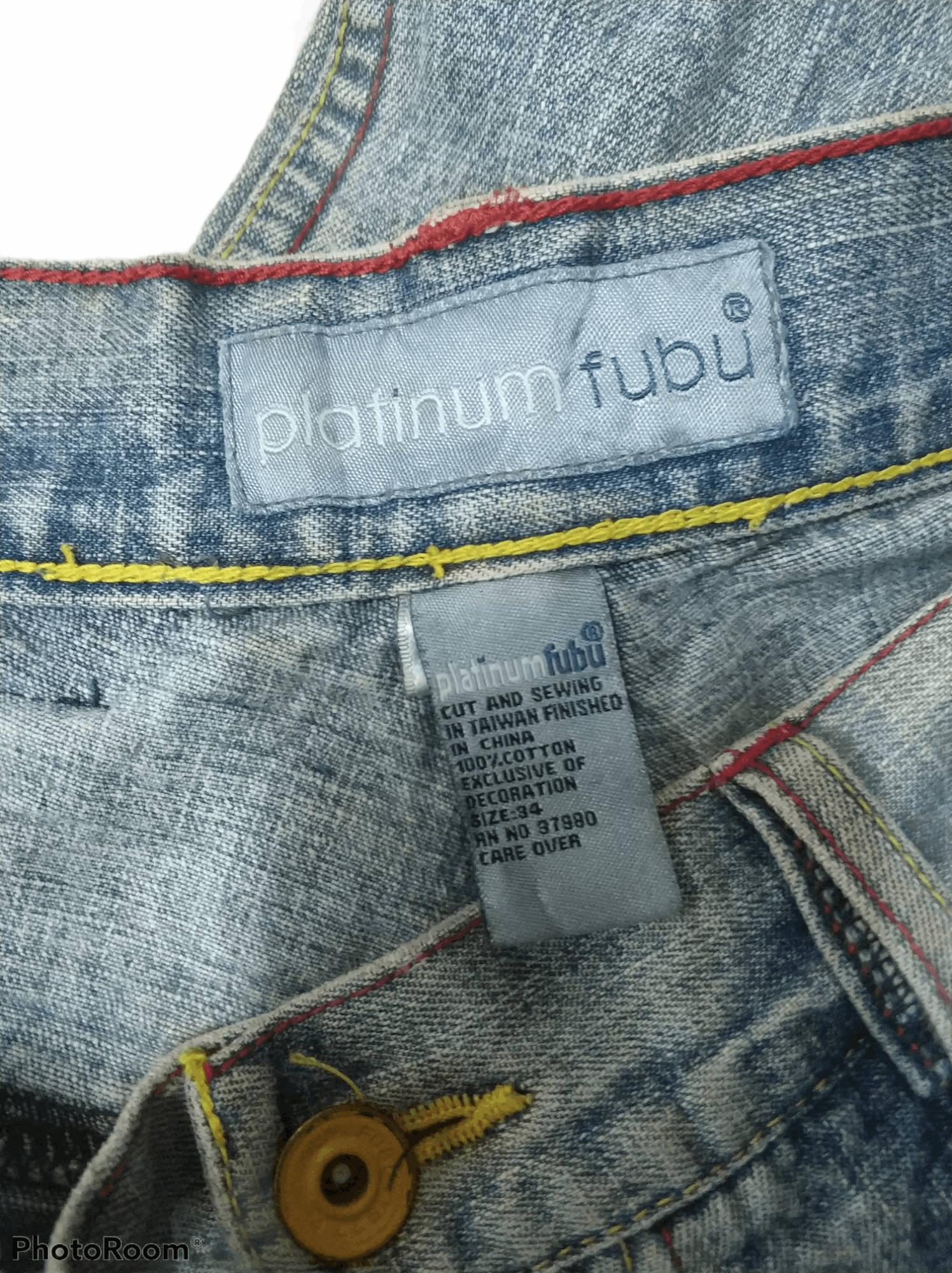 Fubu 🔥Vintage Patches Platinum Fubu Denim Pants Size US 33 - 6 Thumbnail
