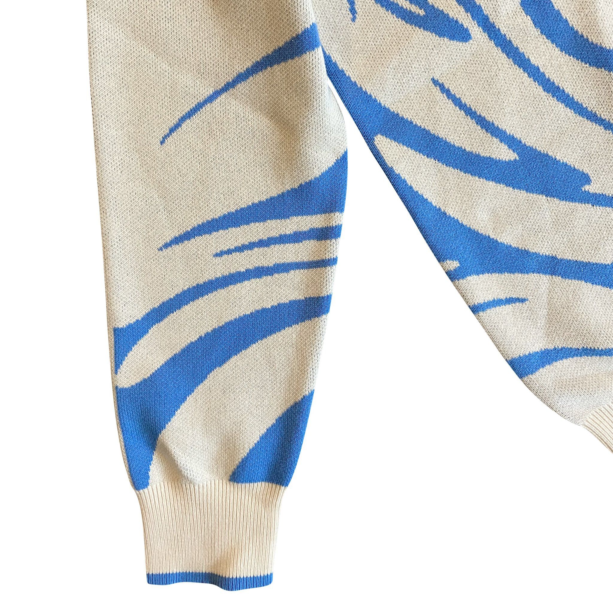 Japanese Brand Curse SAILOR MOON Knit Sweater - Cream & Blue - Brand New!! Size US M / EU 48-50 / 2 - 3 Thumbnail