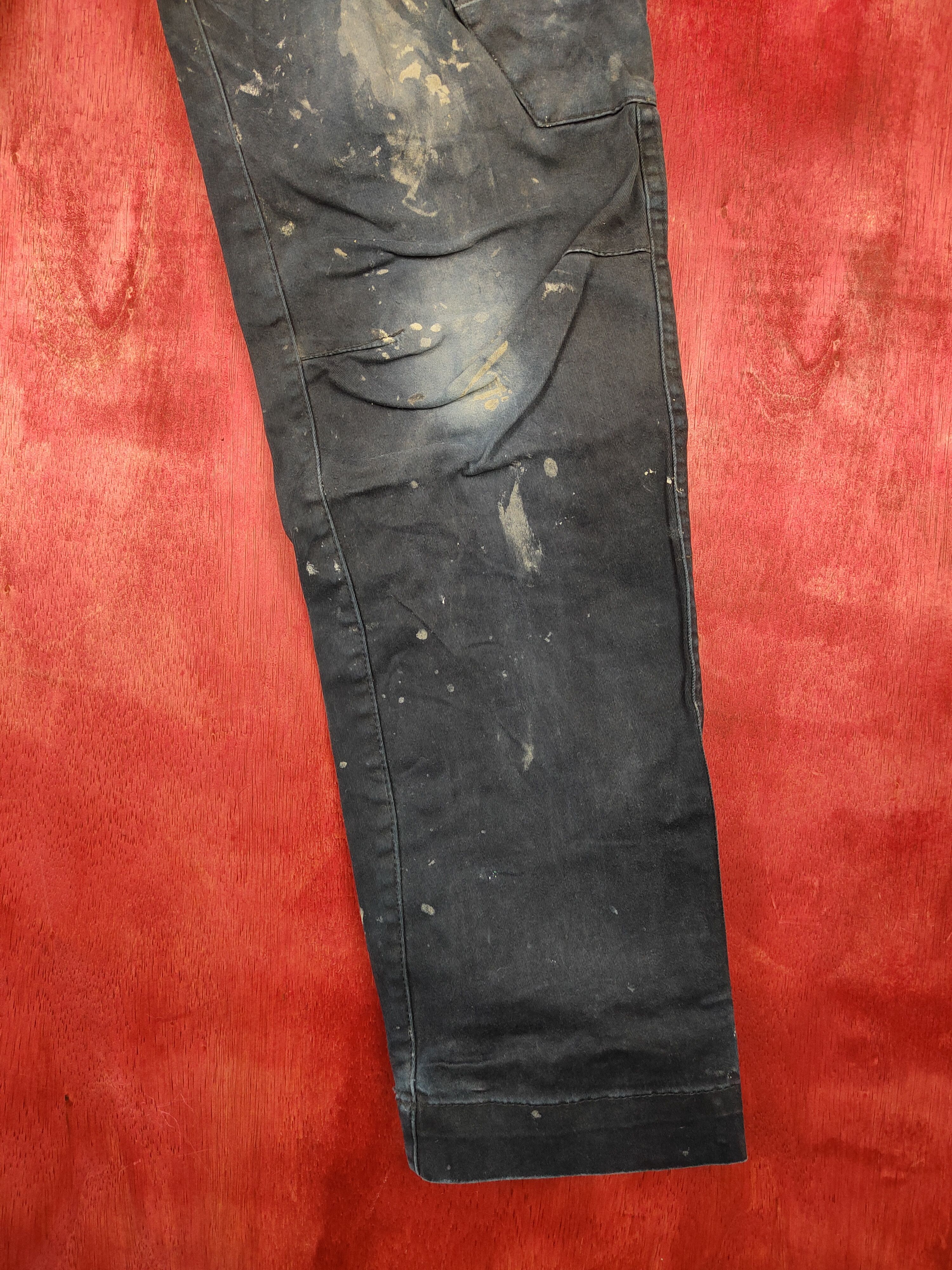 Japanese Brand Genba Dark Blue painter thrashed Tactical Cargo Pants #5318 Size US 30 / EU 46 - 6 Thumbnail