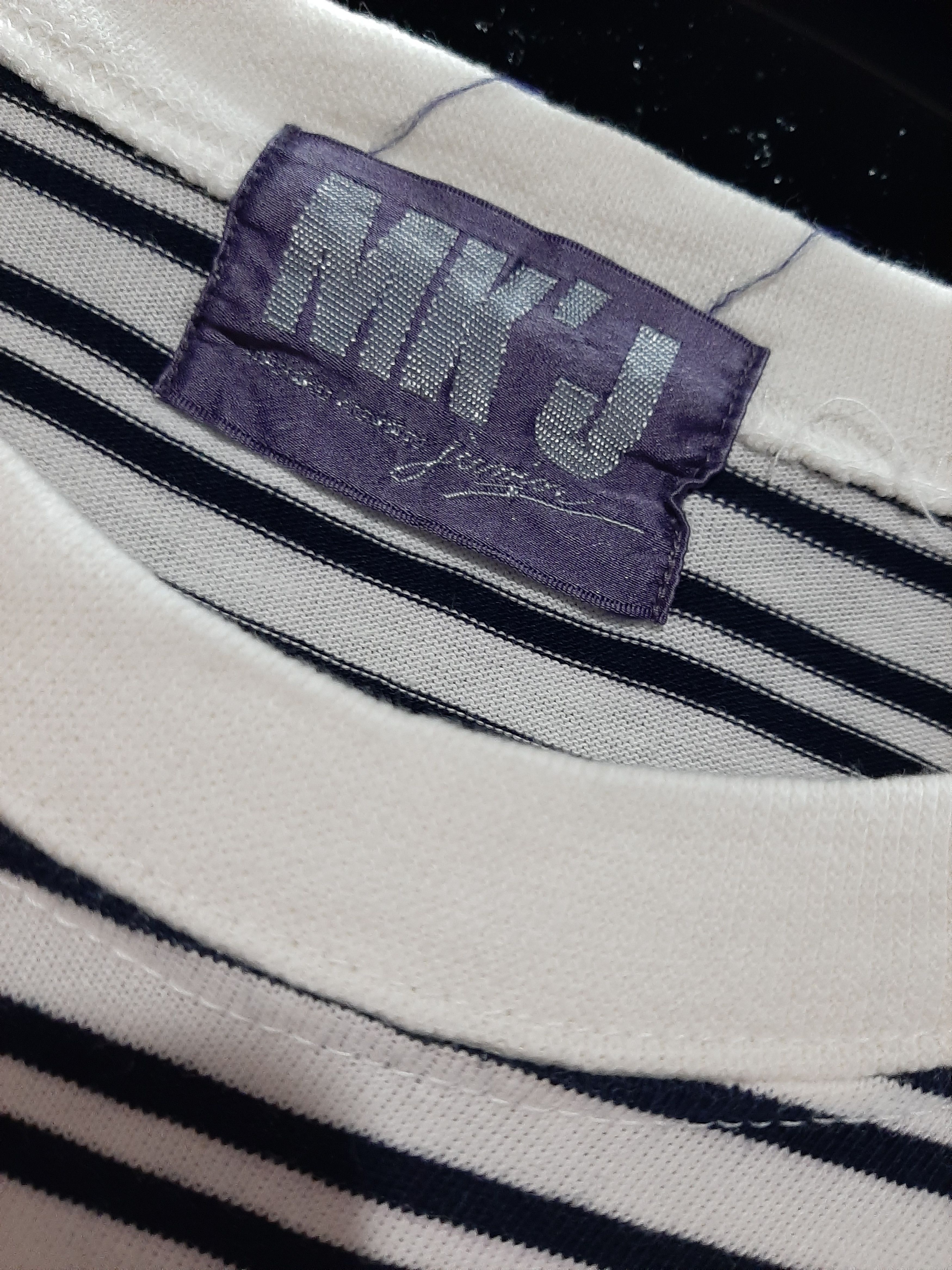 Michiko Koshino × Michiko Koshino London × Vintage VINTAGE michiko koshino junior BIG LOGO MK'J STRIPE tee Size US M / EU 48-50 / 2 - 4 Thumbnail