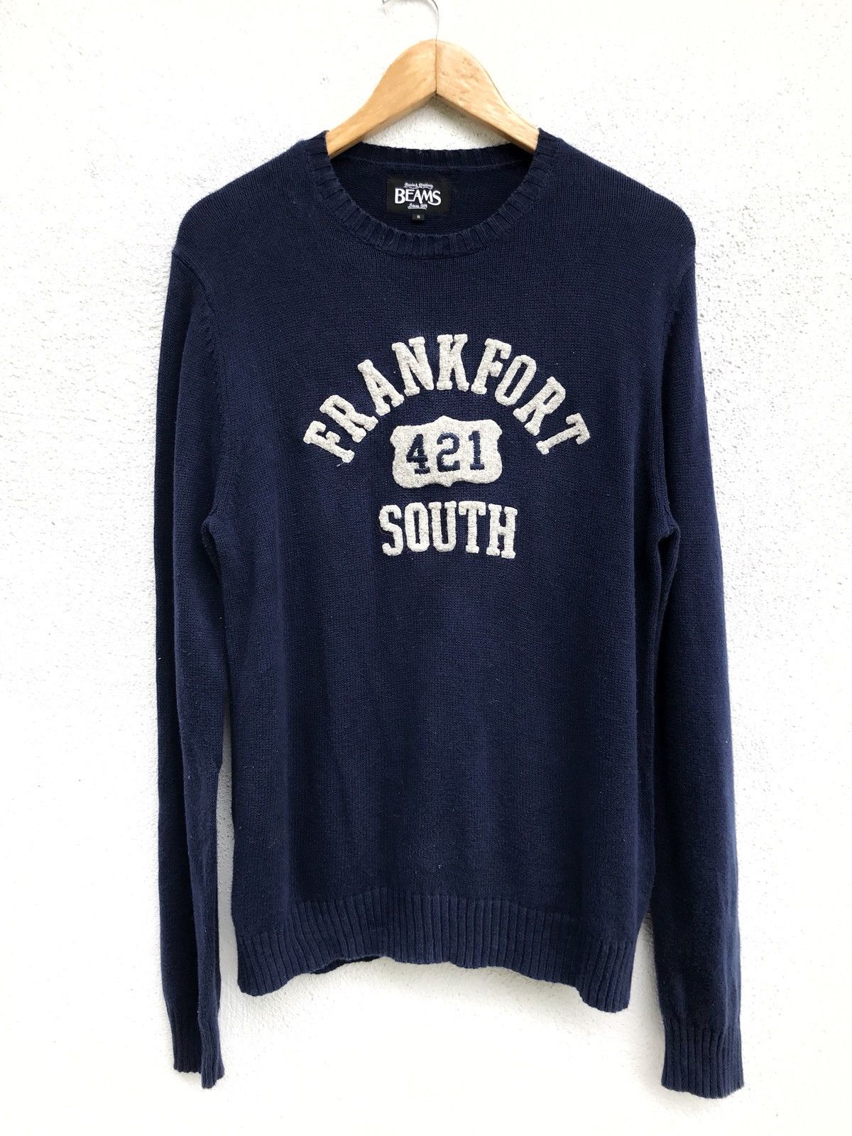 Beams Plus Japanese Brand BEAMS Hand Knit Crewneck Sweatshirt Size US S / EU 44-46 / 1 - 1 Thumbnail