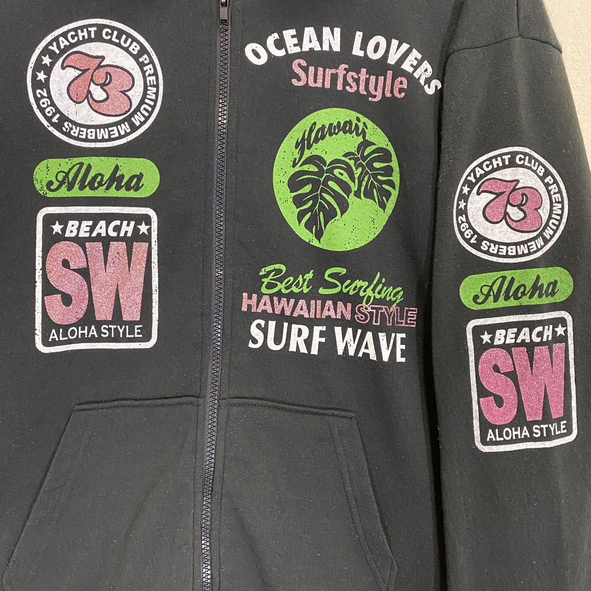 Vintage Vintage Power Life Surf Style Zipper Hoodies Size XL Size US XL / EU 56 / 4 - 5 Thumbnail