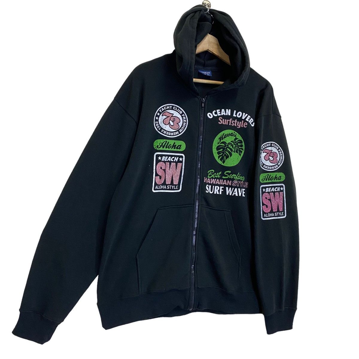 Vintage Vintage Power Life Surf Style Zipper Hoodies Size XL Size US XL / EU 56 / 4 - 2 Thumbnail