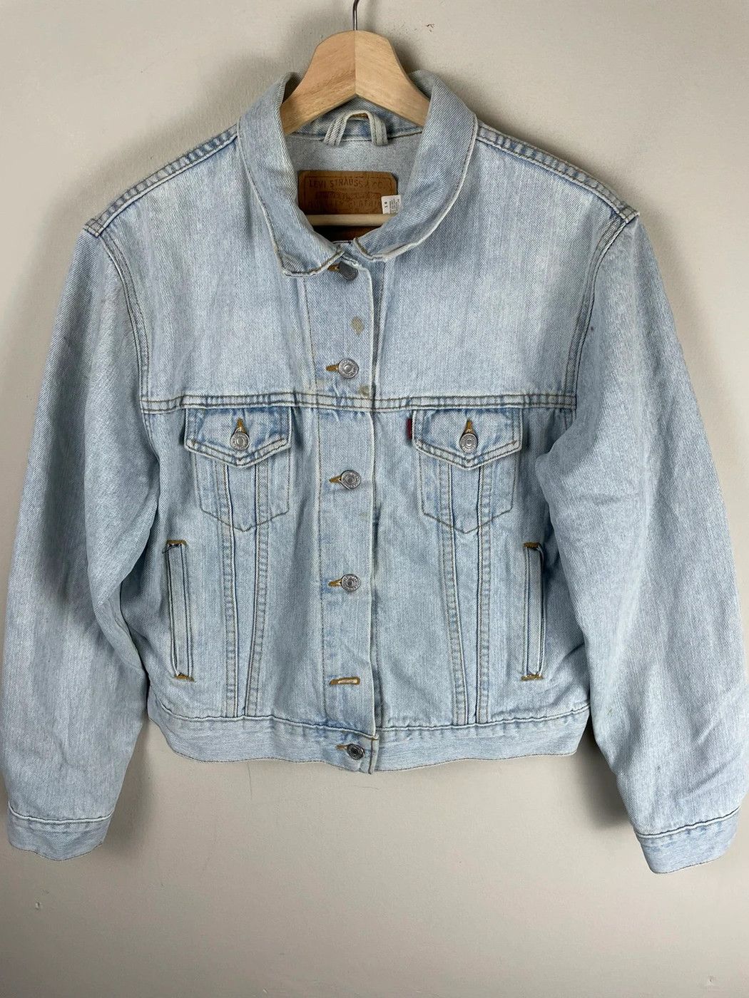 Vintage Light Wash Denim Jacket - XL