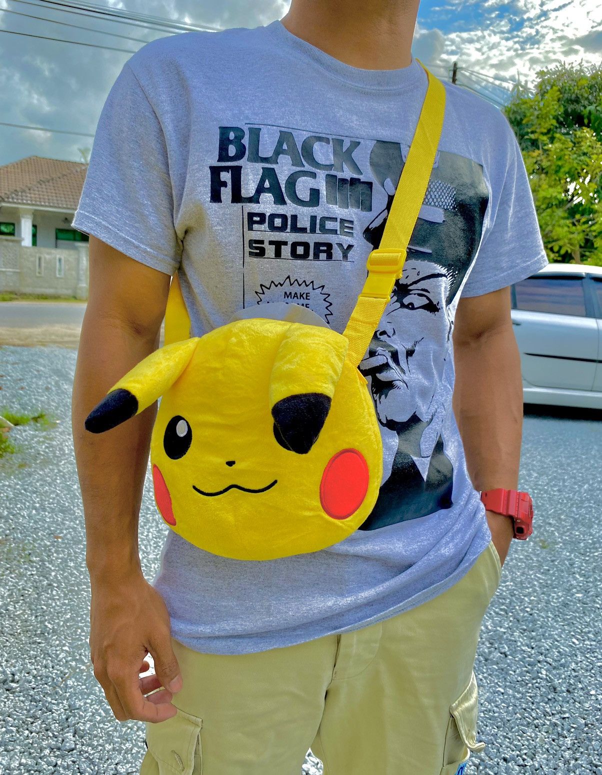 Pokemon Vintage Anime Pokemon Pikachu Cross Body Bag Size ONE SIZE - 1 Thumbnail