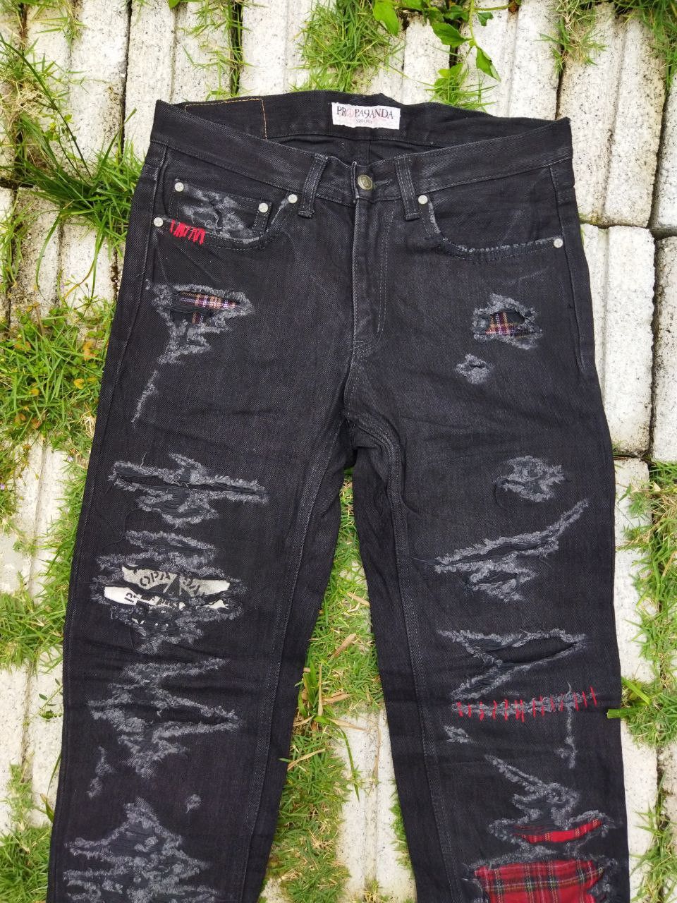 If Six Was Nine Propaganda Josh Rox Japan Punk Seditionaries Jeans Size US 29 - 4 Thumbnail