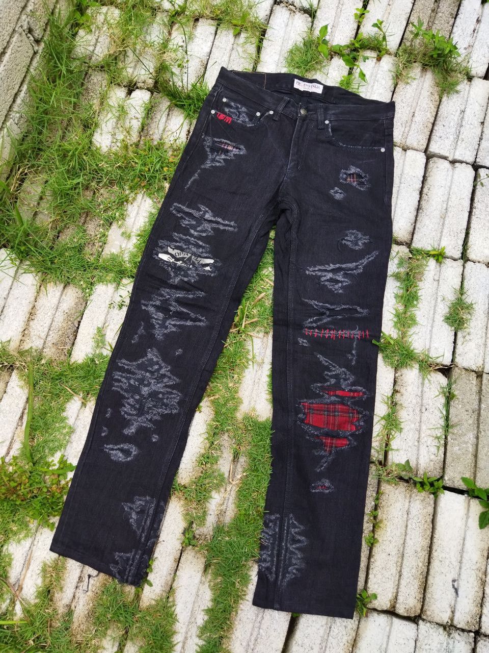If Six Was Nine Propaganda Josh Rox Japan Punk Seditionaries Jeans Size US 29 - 2 Thumbnail