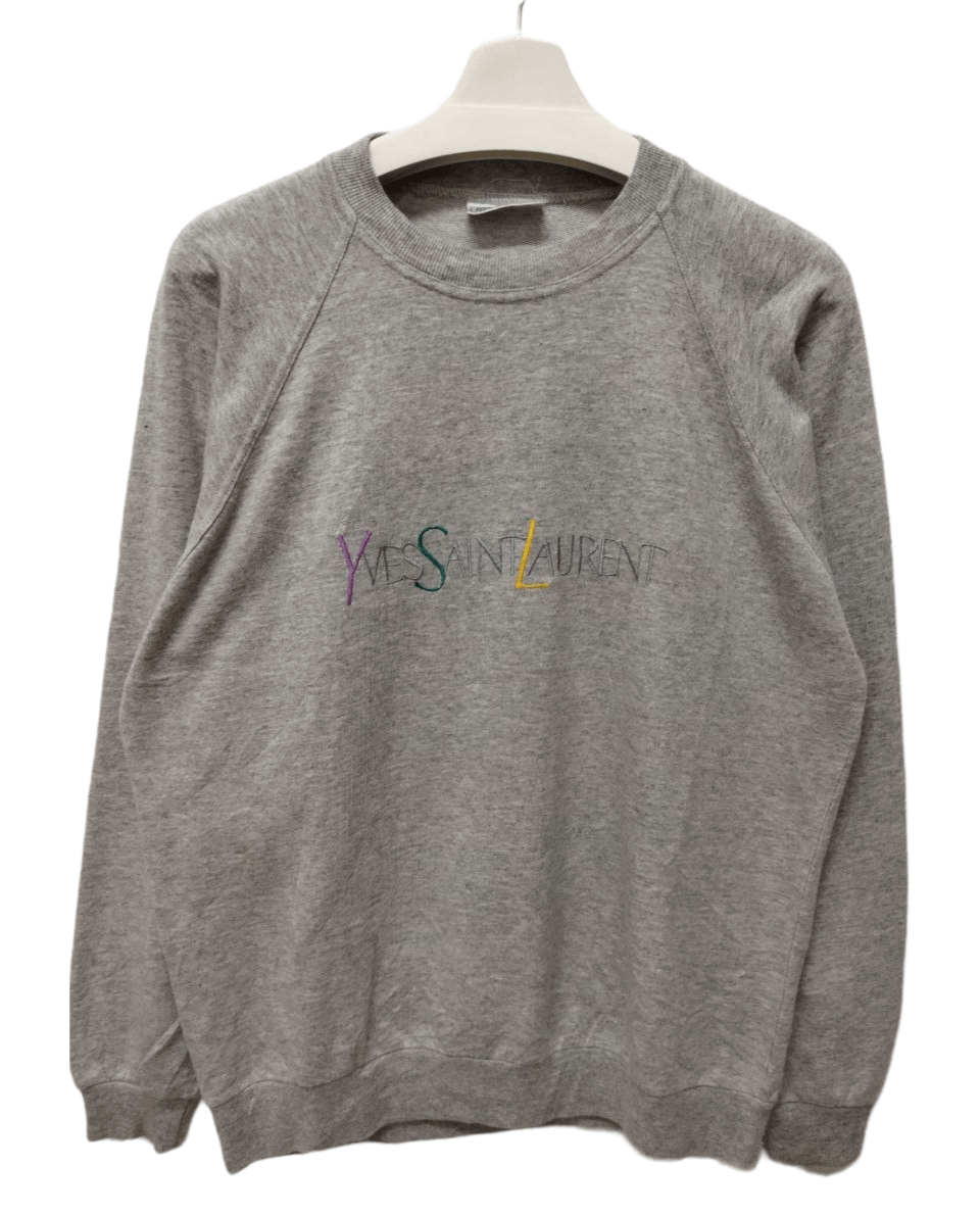 Yves Saint Laurent Vintage Yves Saint Laurent Spellout Sweatshirt Size US M / EU 48-50 / 2 - 1 Thumbnail