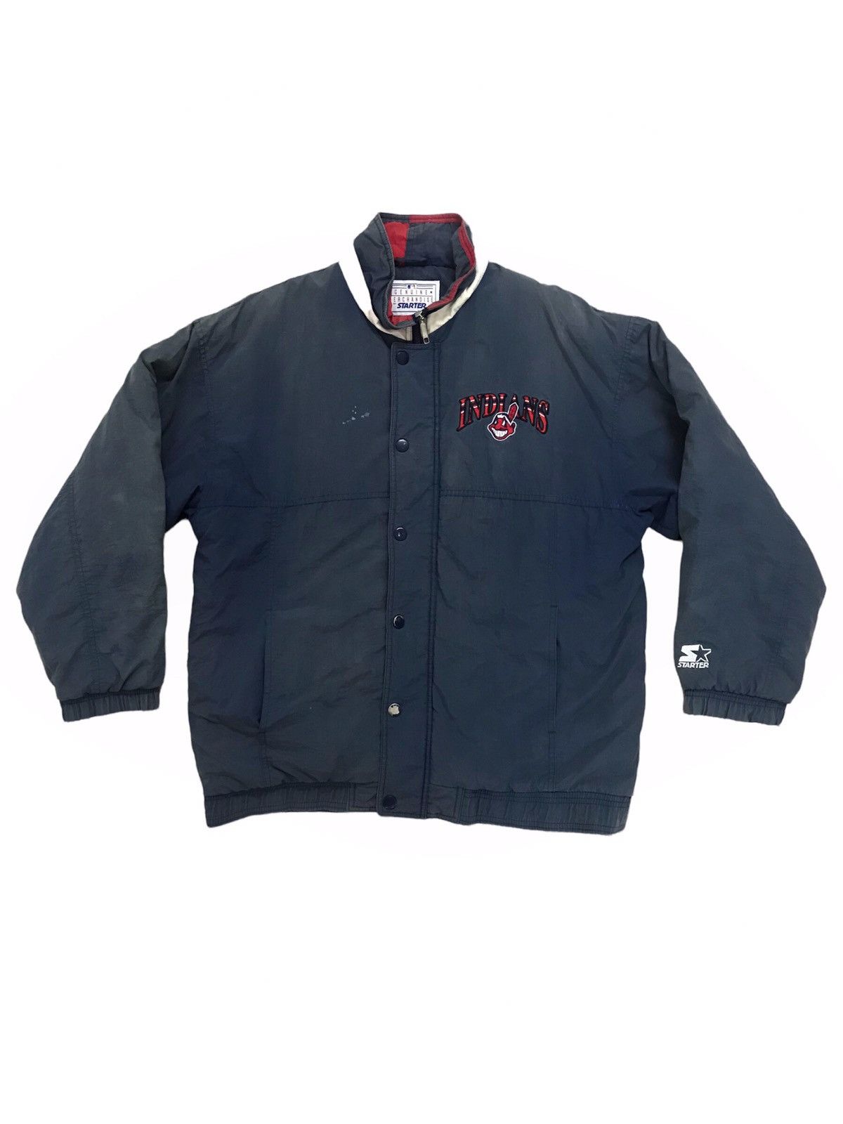 MLB × Starter Vintage Cleveland Indians by Starter bomber Jacket MLB Size US M / EU 48-50 / 2 - 2 Thumbnail