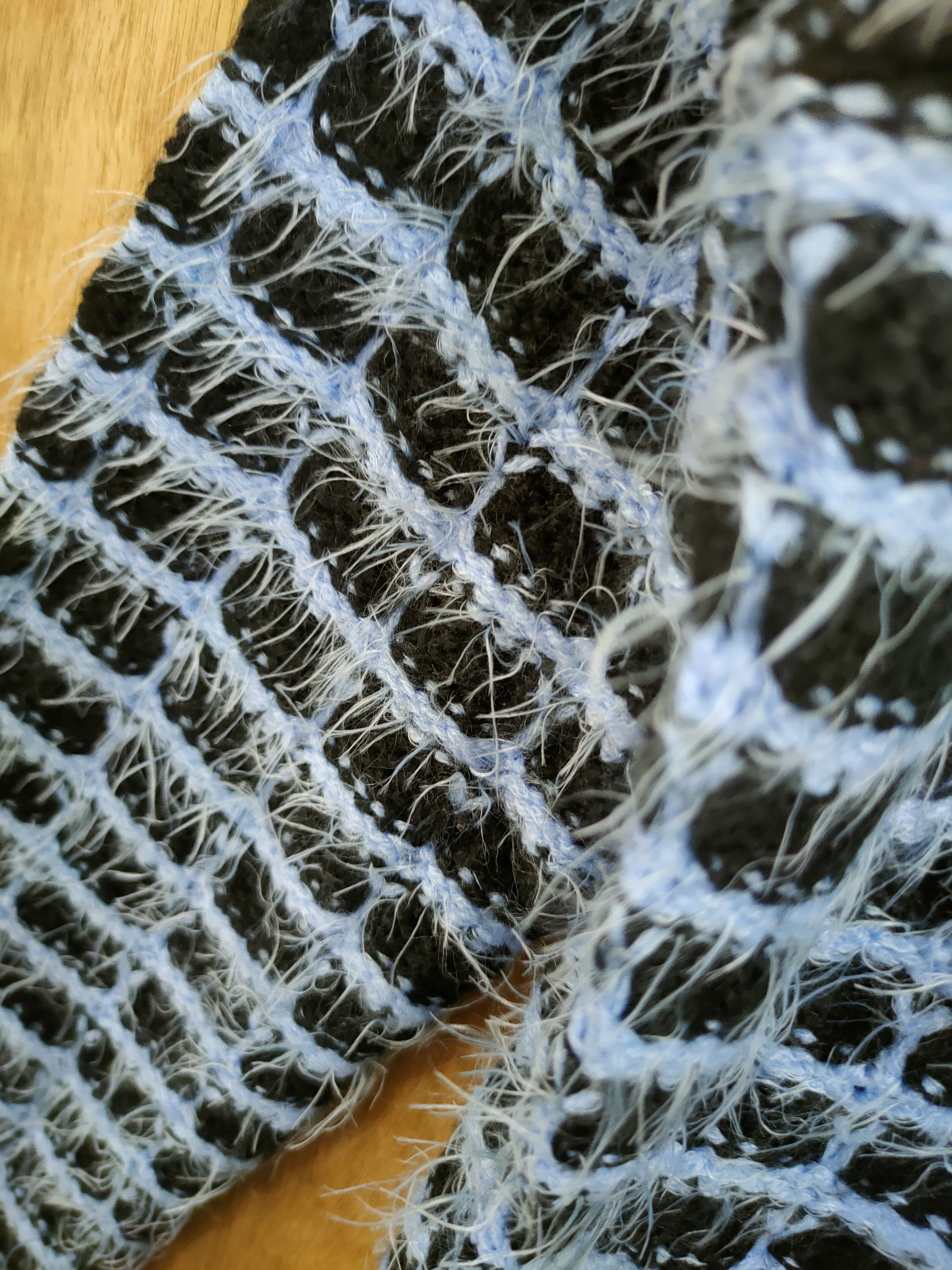 Hypebeast & by P&D checkered fur shaggy mohair knitted #46-929DL Size US S / EU 44-46 / 1 - 7 Thumbnail