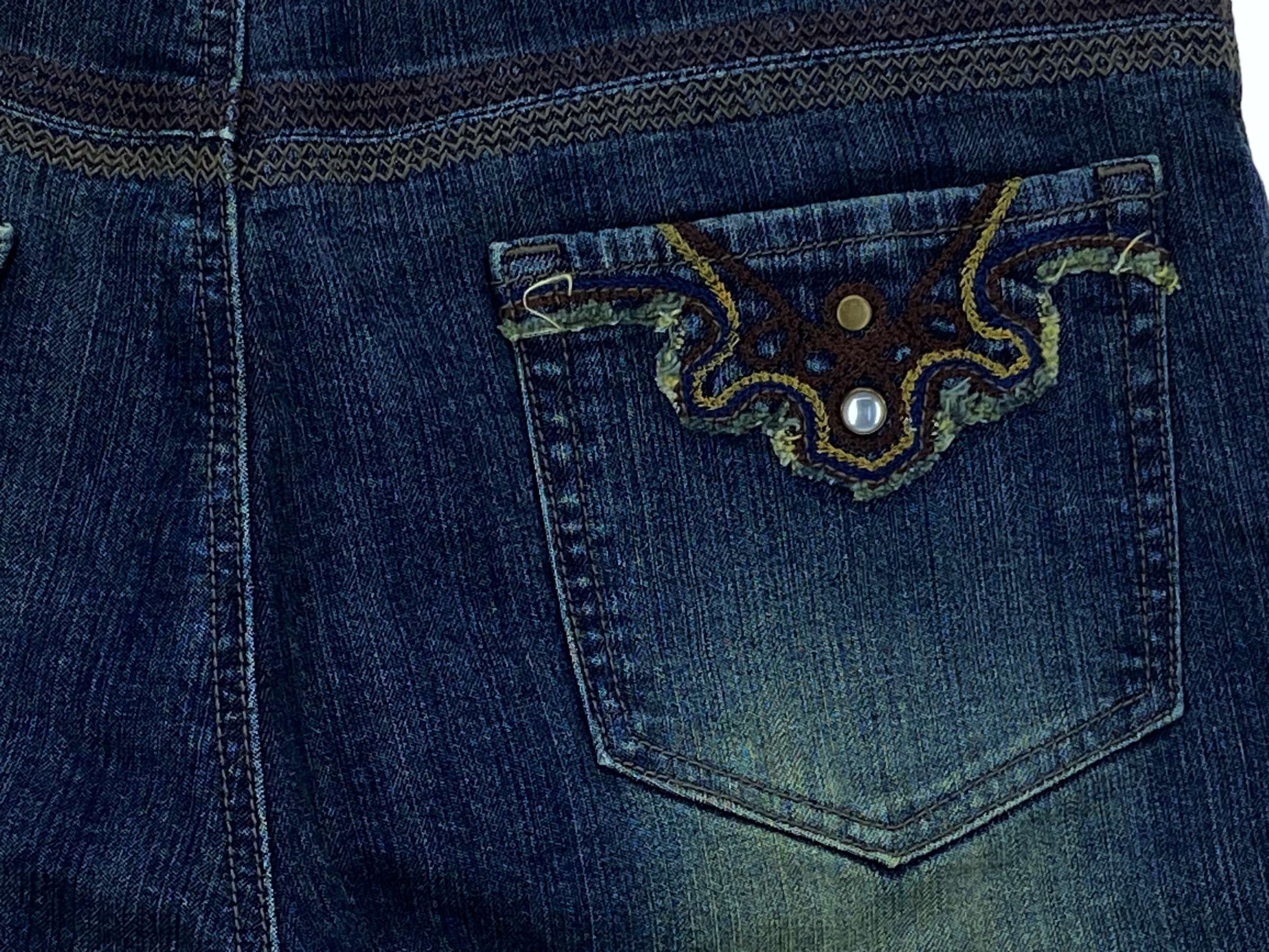 Japanese Brand Carouge Bootcut Jeans Flare Jeans Embroided Jeans Size 29" - 9 Thumbnail