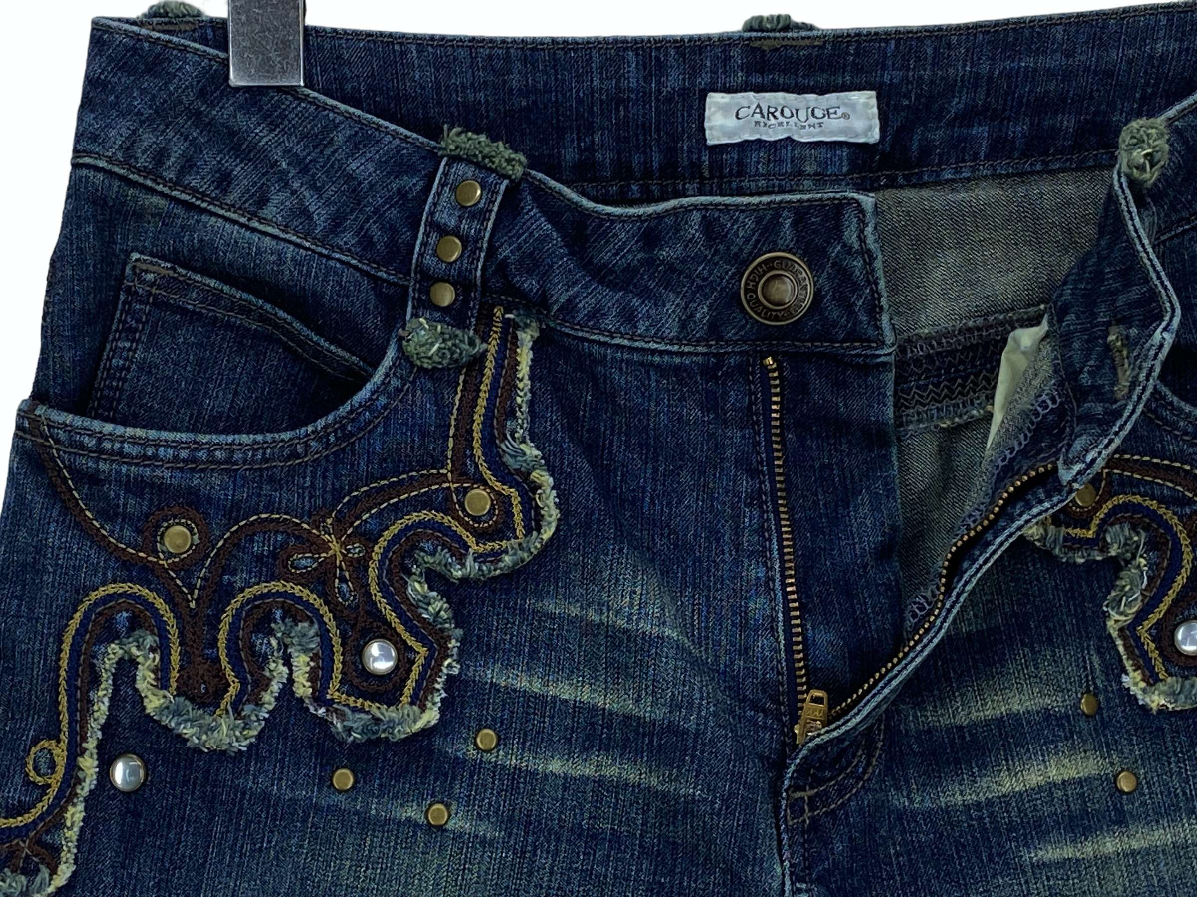 Japanese Brand Carouge Bootcut Jeans Flare Jeans Embroided Jeans Size 29" - 10 Thumbnail