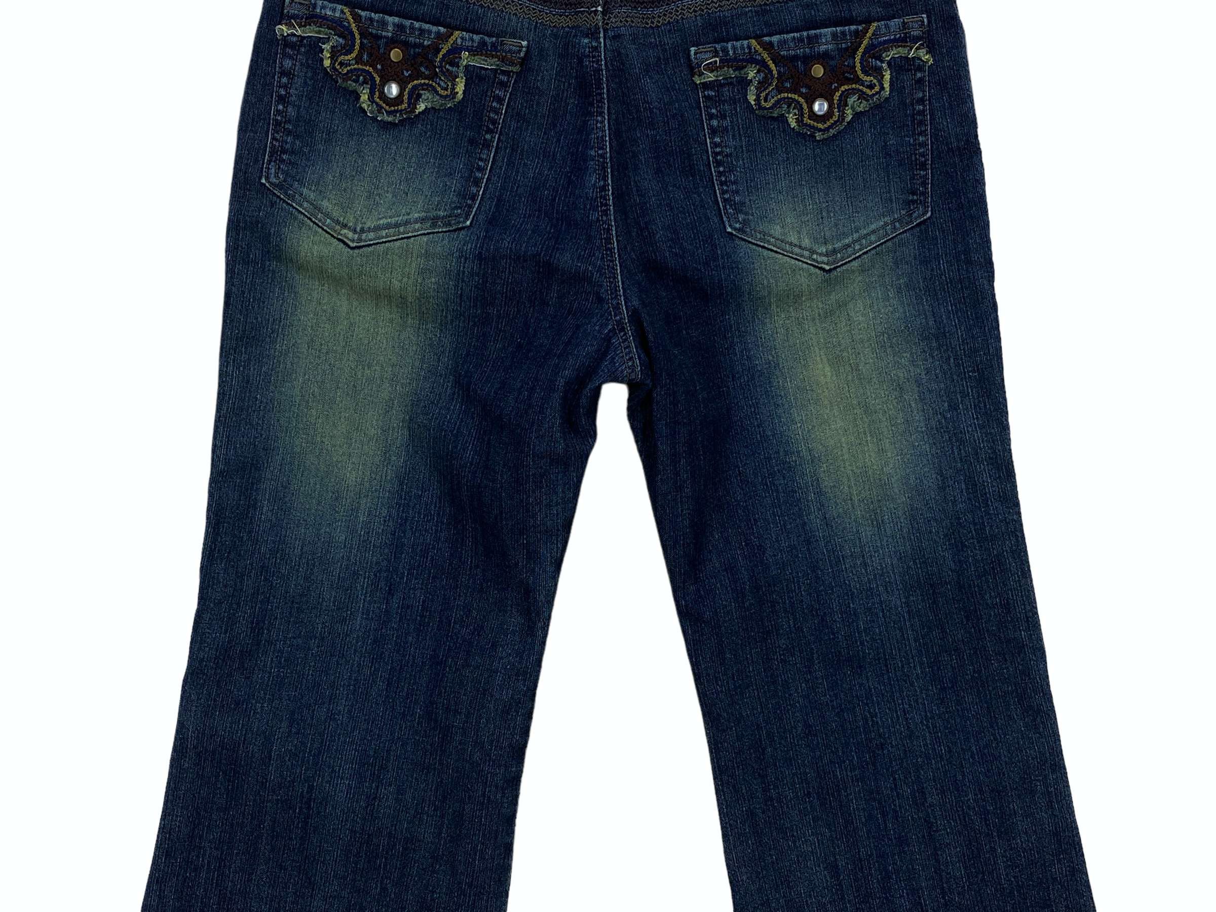 Japanese Brand Carouge Bootcut Jeans Flare Jeans Embroided Jeans Size 29" - 7 Thumbnail