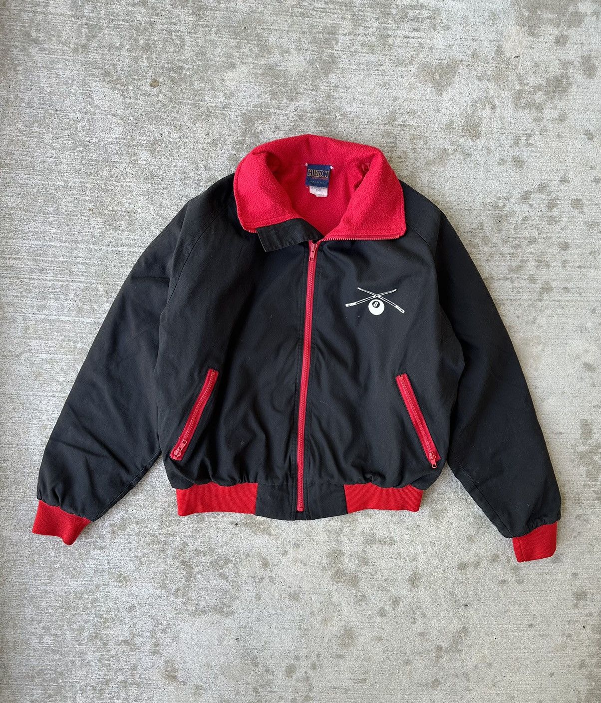 Vintage Vintage 80s Hilton “Bullseye” Pool/Darts Game Jacket Size US L / EU 52-54 / 3 - 1 Thumbnail