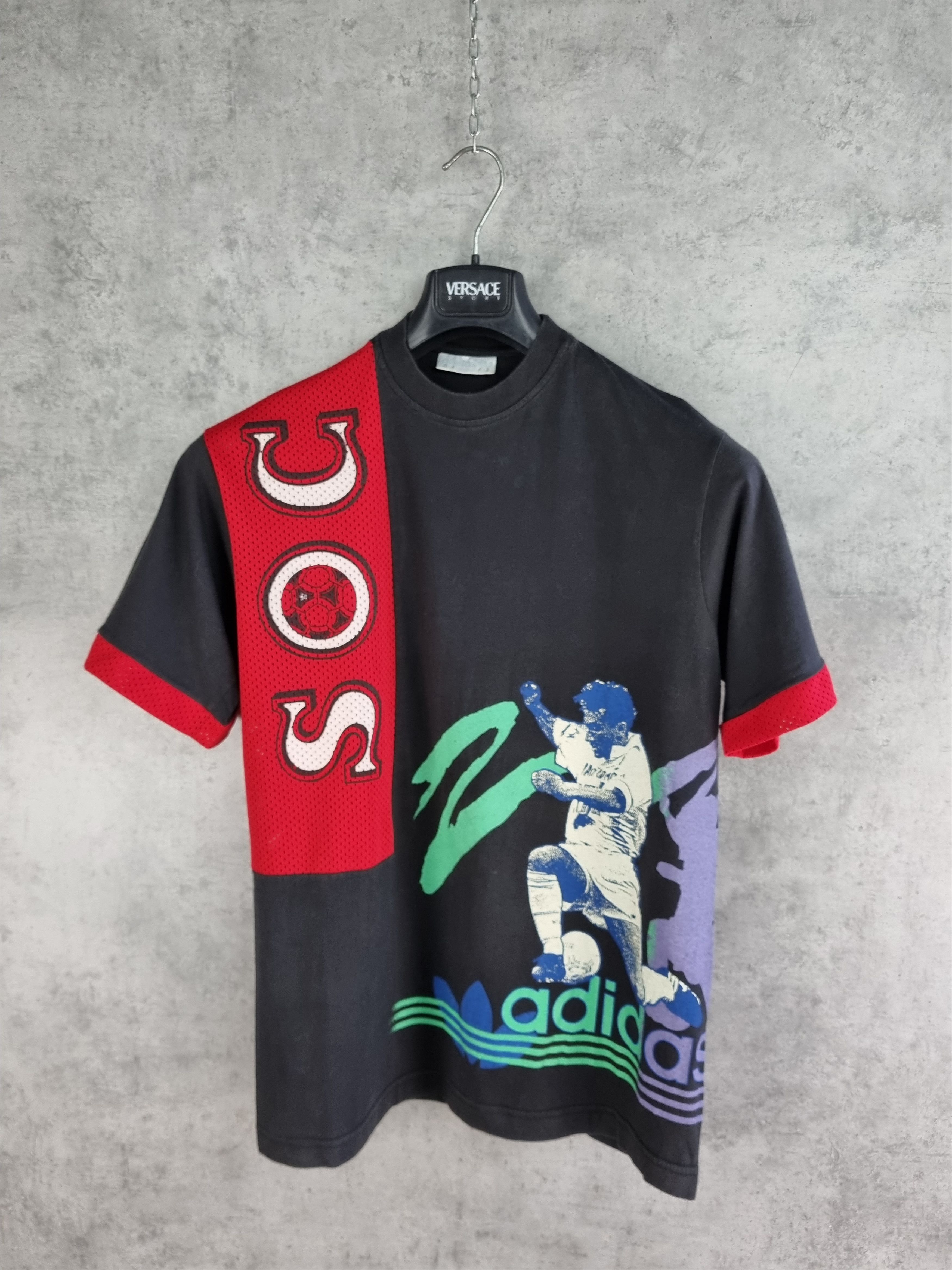Adidas × Vintage Rare Adidas Soccer all over print Tee Shirt Size US S / EU 44-46 / 1 - 1 Thumbnail