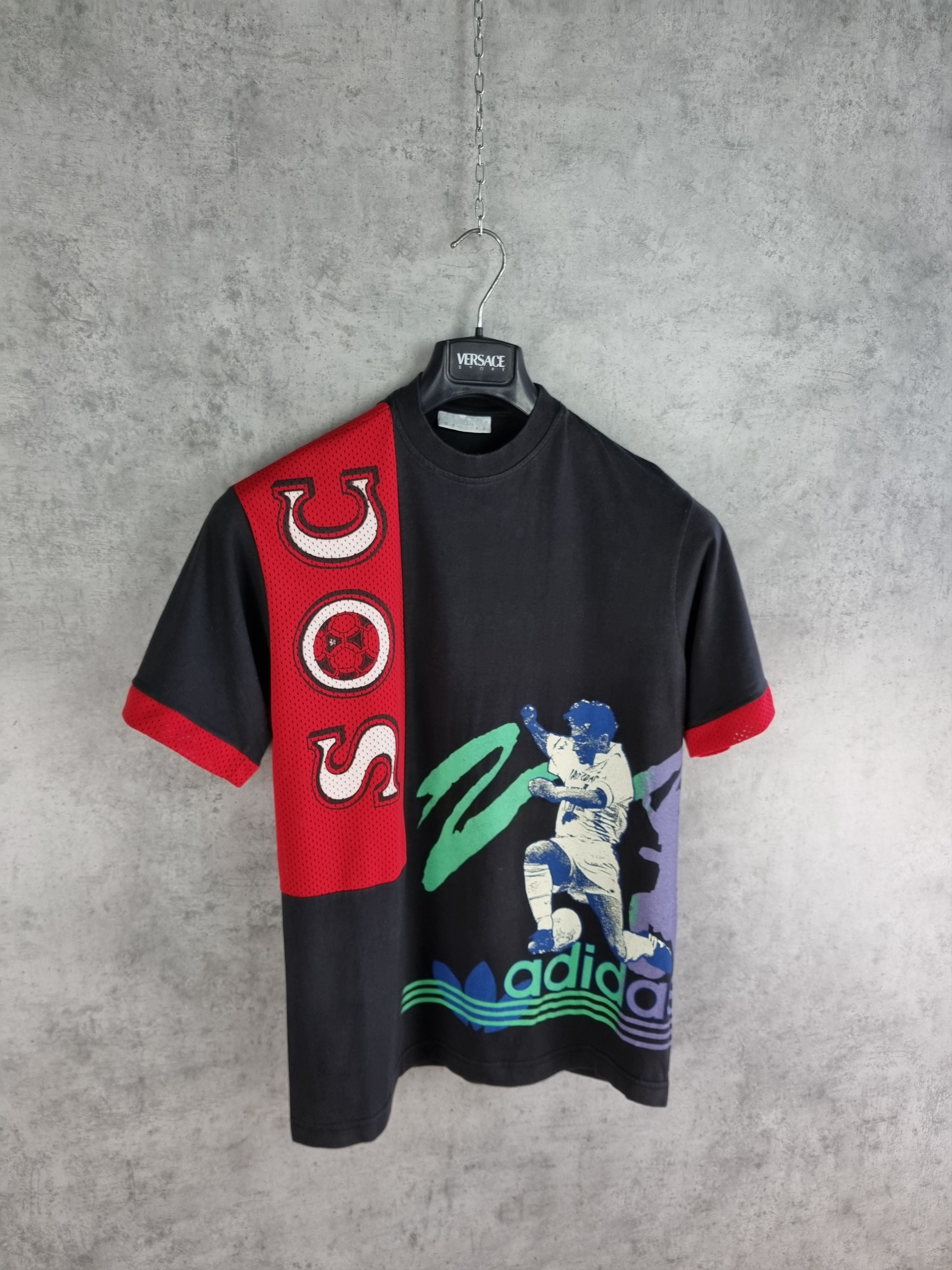 Adidas × Vintage Rare Adidas Soccer all over print Tee Shirt Size US S / EU 44-46 / 1 - 13 Thumbnail
