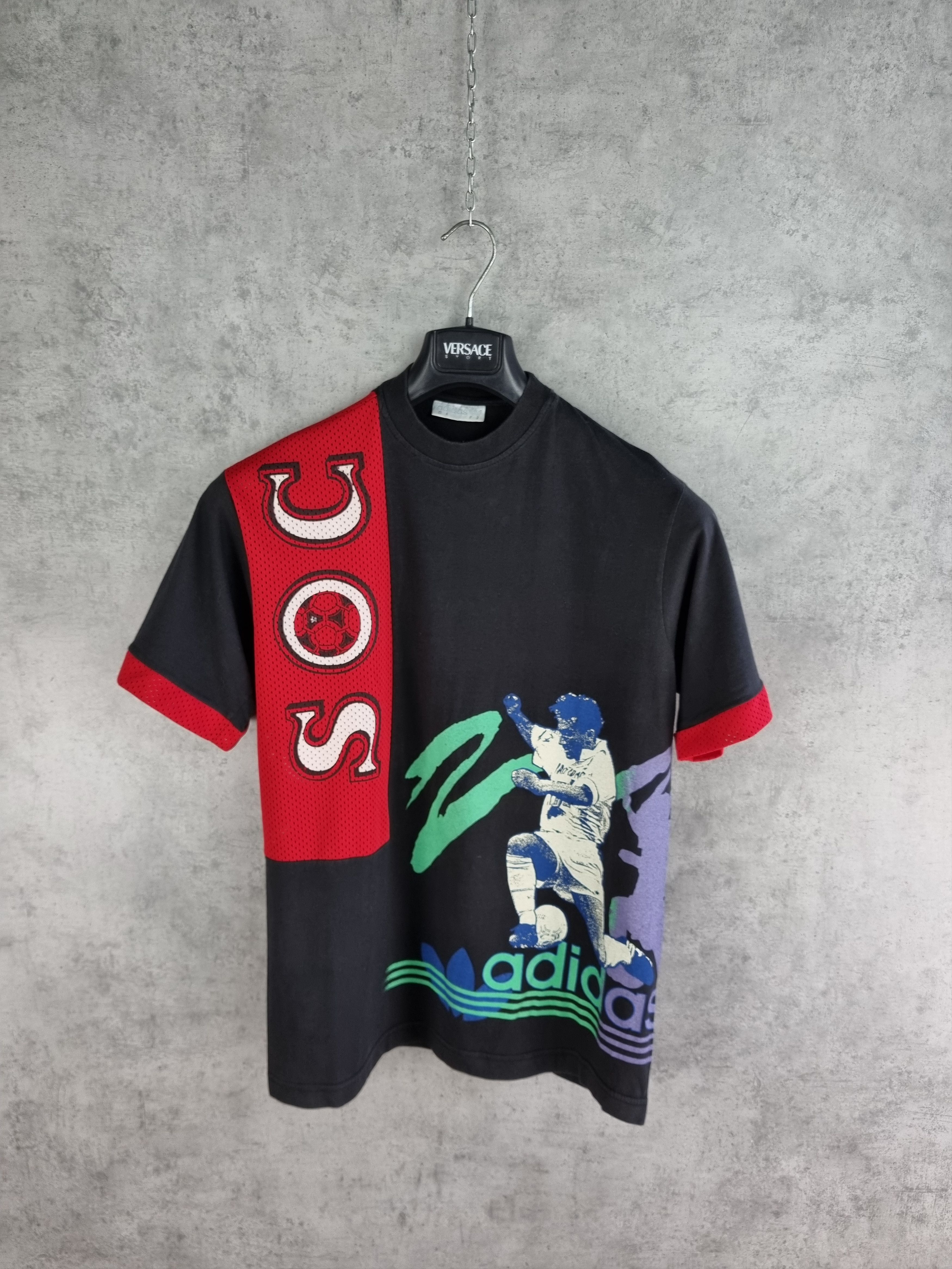 Adidas × Vintage Rare Adidas Soccer all over print Tee Shirt Size US S / EU 44-46 / 1 - 3 Thumbnail