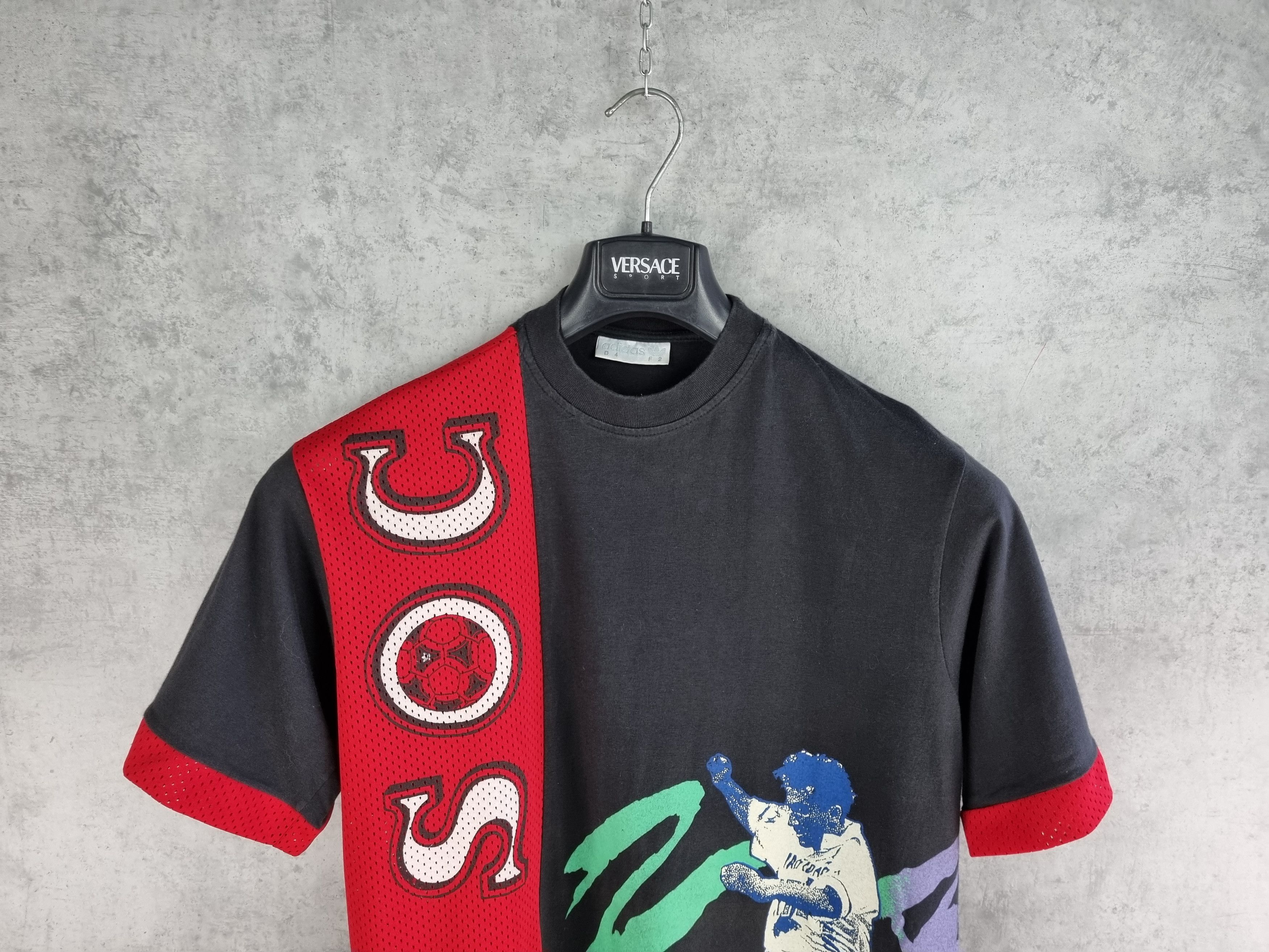 Adidas × Vintage Rare Adidas Soccer all over print Tee Shirt Size US S / EU 44-46 / 1 - 11 Thumbnail