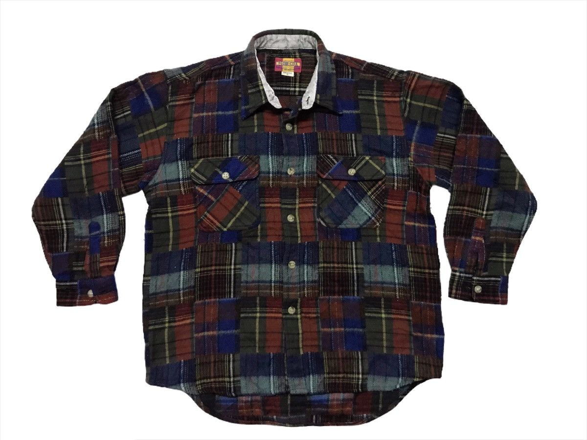 Vintage Vintage bob cox patchwork wool shirts Size US L / EU 52-54 / 3 - 4 Thumbnail