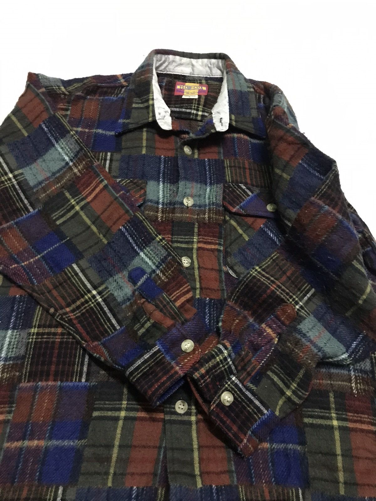 Vintage Vintage bob cox patchwork wool shirts Size US L / EU 52-54 / 3 - 5 Thumbnail