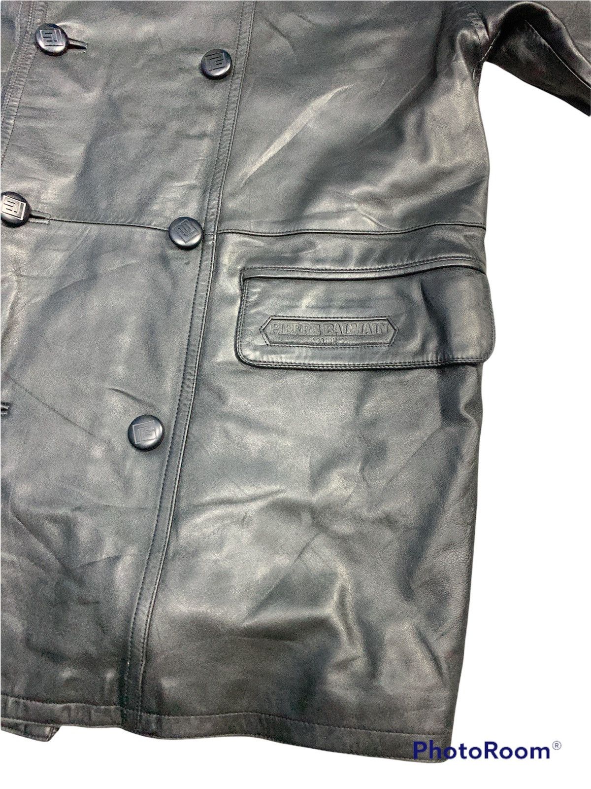 Designer × Pierre Balmain Pierre Balmain Paris Leather Coat Pattern Size US M / EU 48-50 / 2 - 2 Thumbnail
