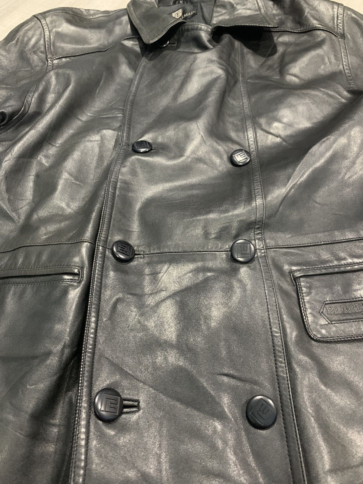 Designer × Pierre Balmain Pierre Balmain Paris Leather Coat Pattern Size US M / EU 48-50 / 2 - 13 Thumbnail