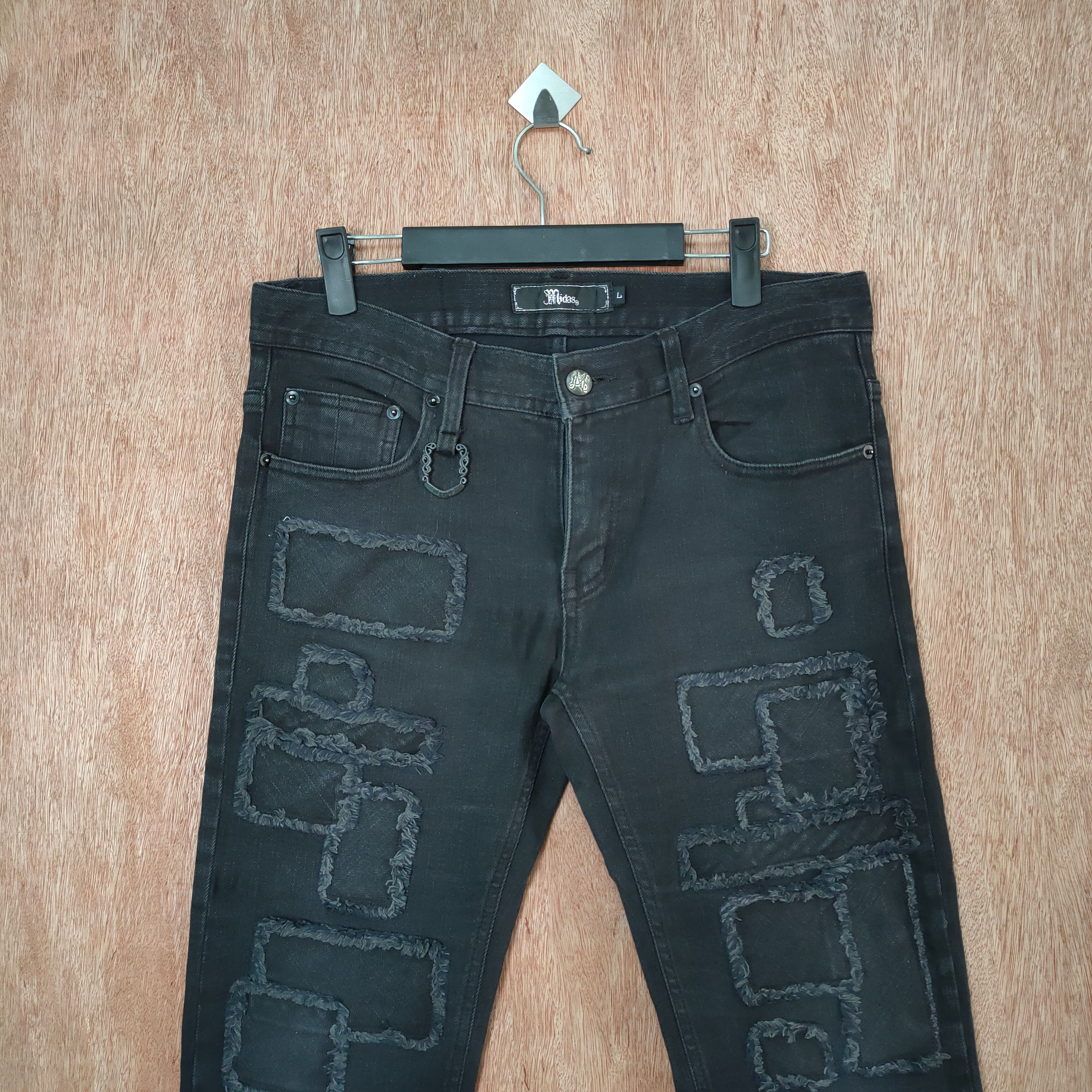 Japanese Brand MIDAS SKINNY JEANS HAGI PATCHWORK DENIM PANTS Size US 32 / EU 48 - 3 Thumbnail