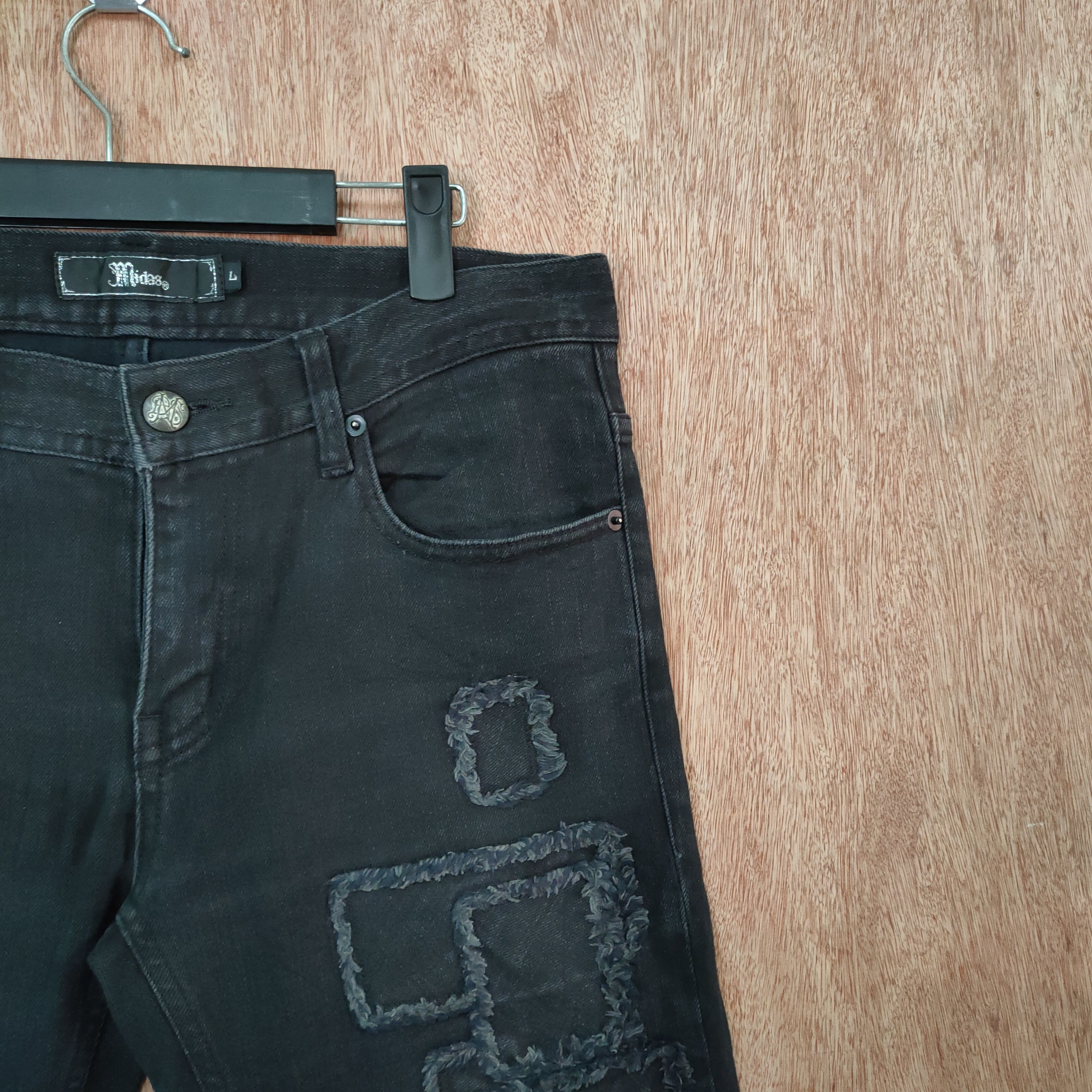 Japanese Brand MIDAS SKINNY JEANS HAGI PATCHWORK DENIM PANTS Size US 32 / EU 48 - 8 Thumbnail