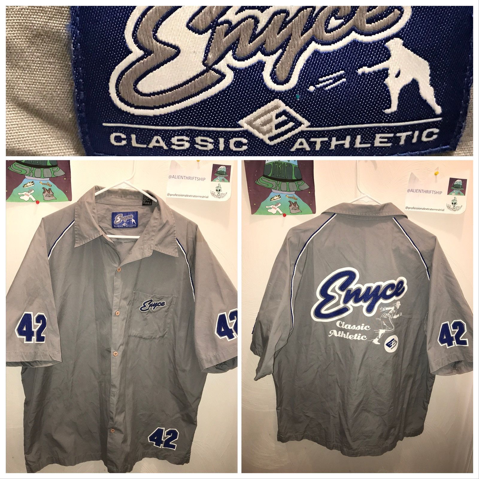 90s VTG Enyce JACKIE ROBINSON Memorial Baseball Jersey Retro Vintage MLB XL