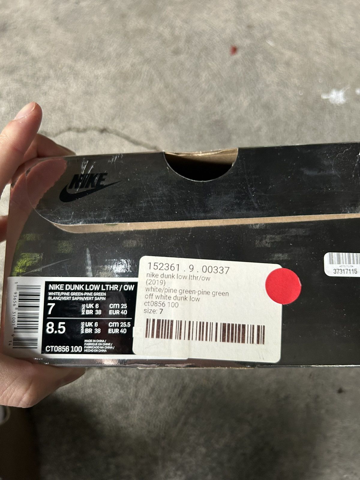 Nike × Off-White Off-White Dunk Lows Pine Green Size US 7 / EU 40 - 12 Thumbnail