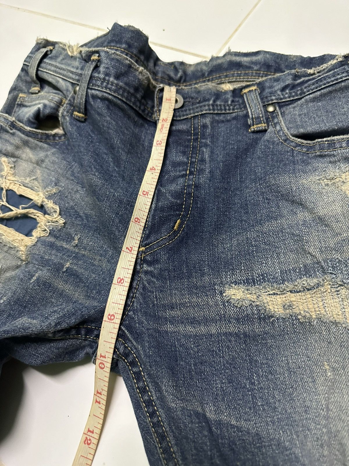 Designer 5351 pour les homme distressed style denim jeans Size US 31 - 13 Thumbnail