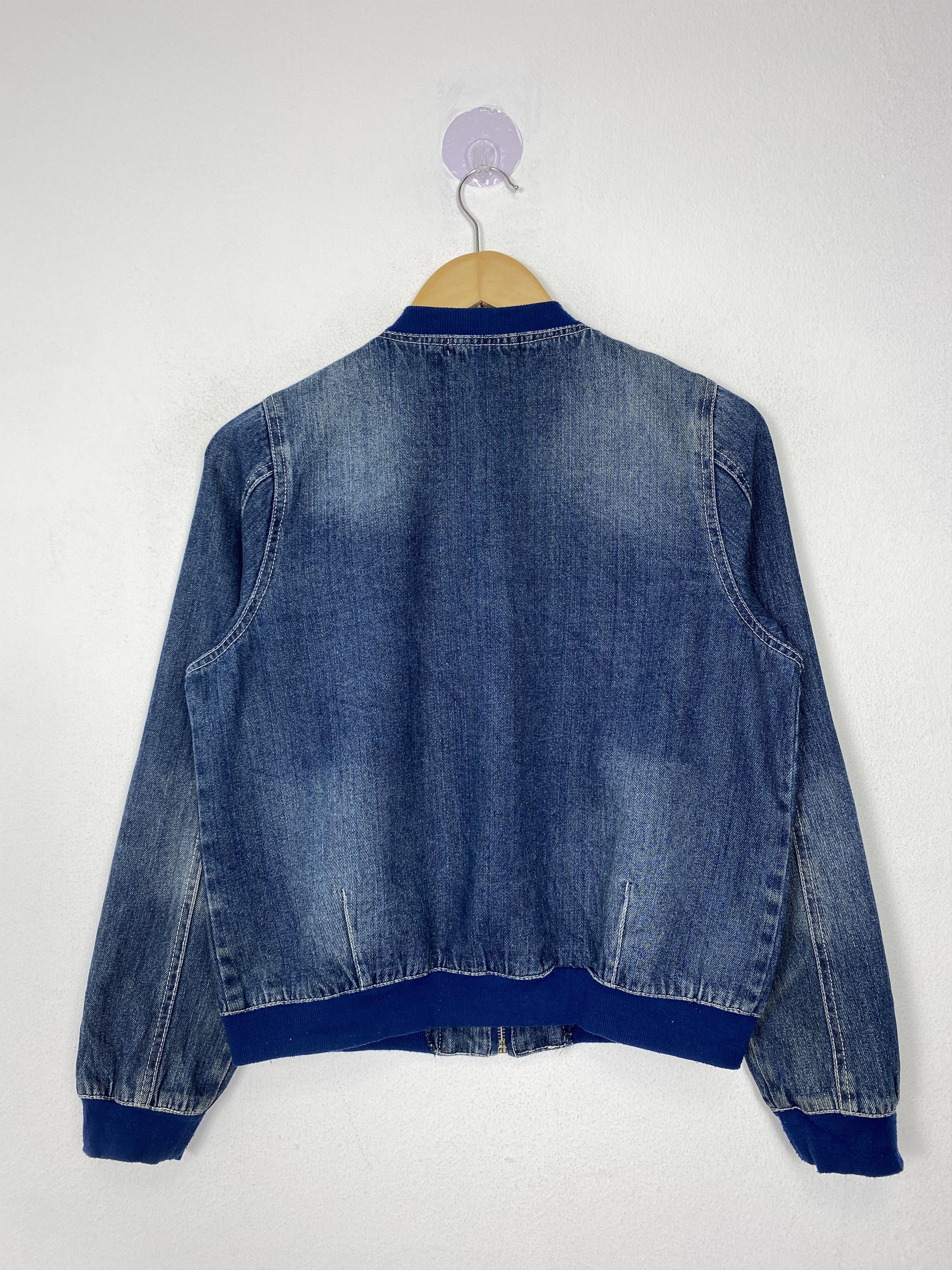 Japanese Brand Vintage Olive des Olive Zip Up Bombers Denim Jacket J1537 Size 3XL / US 20-22 - 7 Thumbnail