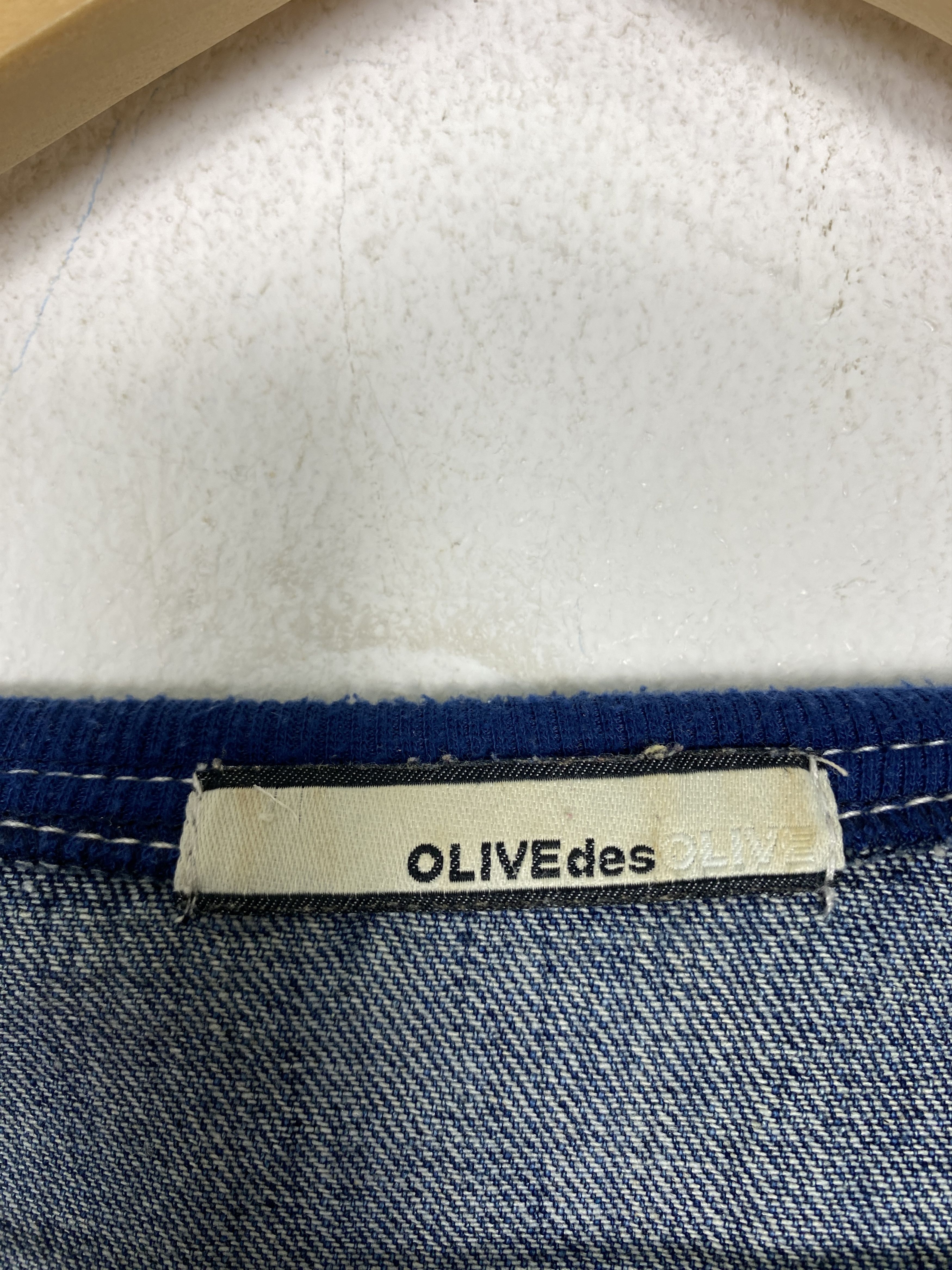 Japanese Brand Vintage Olive des Olive Zip Up Bombers Denim Jacket J1537 Size 3XL / US 20-22 - 12 Thumbnail