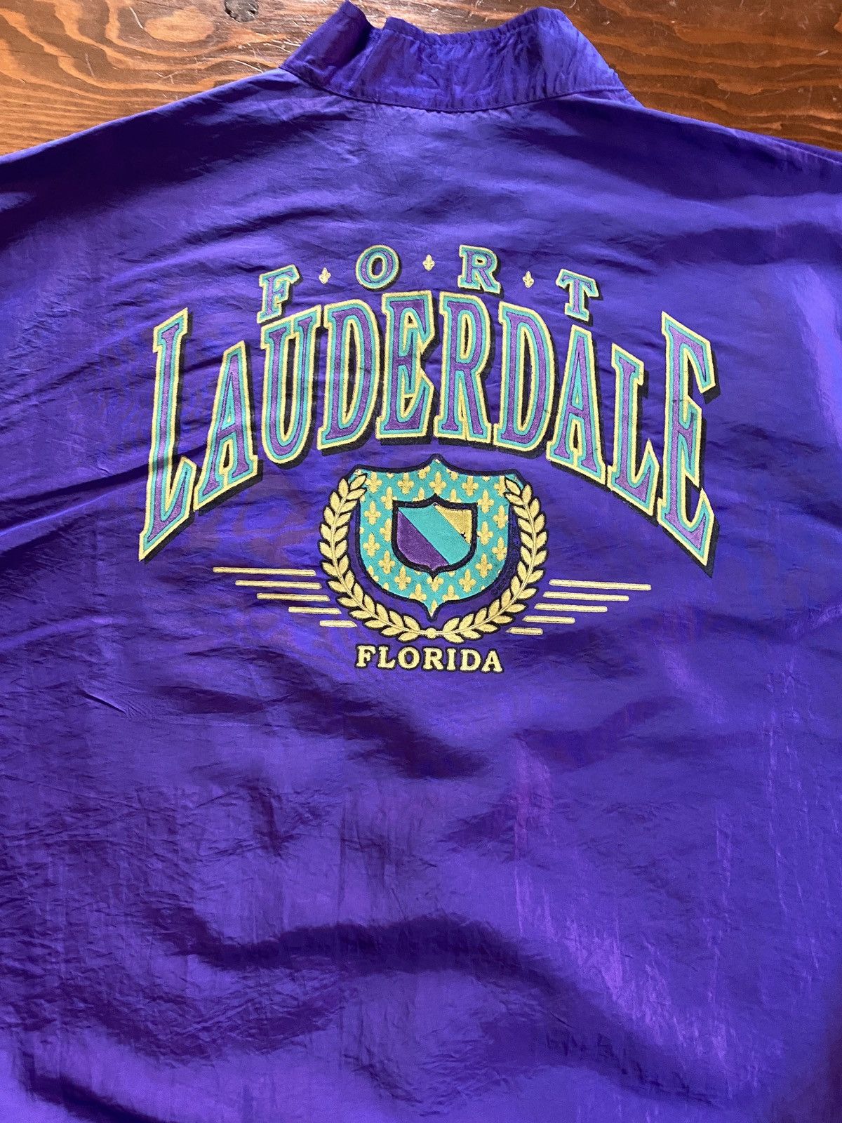 Vintage Vintage 90’s Surf Style Ft. Lauderdale 1/2 Zip Windbreaker Size US XL / EU 56 / 4 - 16 Thumbnail